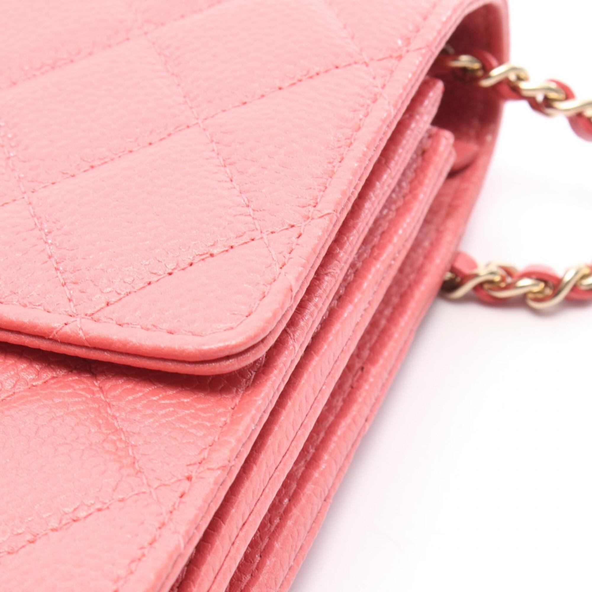 Chanel Matelasse Pink Grained Calfskin Handbag Shoulder Bag (Pre-Owned)