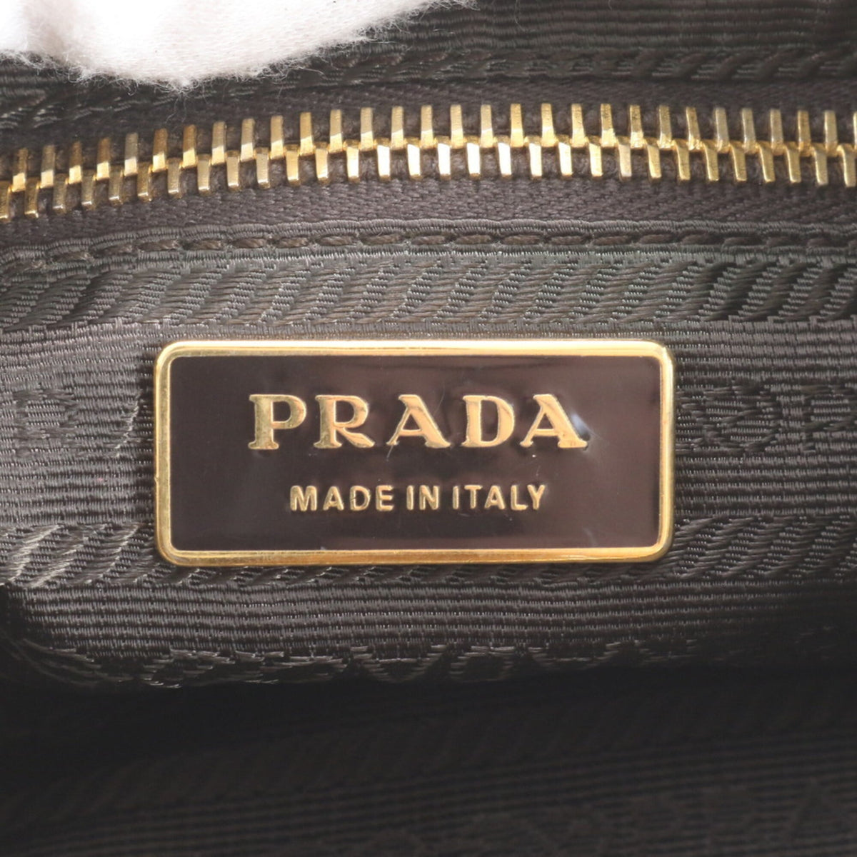 Prada Khaki Leather Nylon Messenger Bag Shoulder Bag (Pre-Owned)