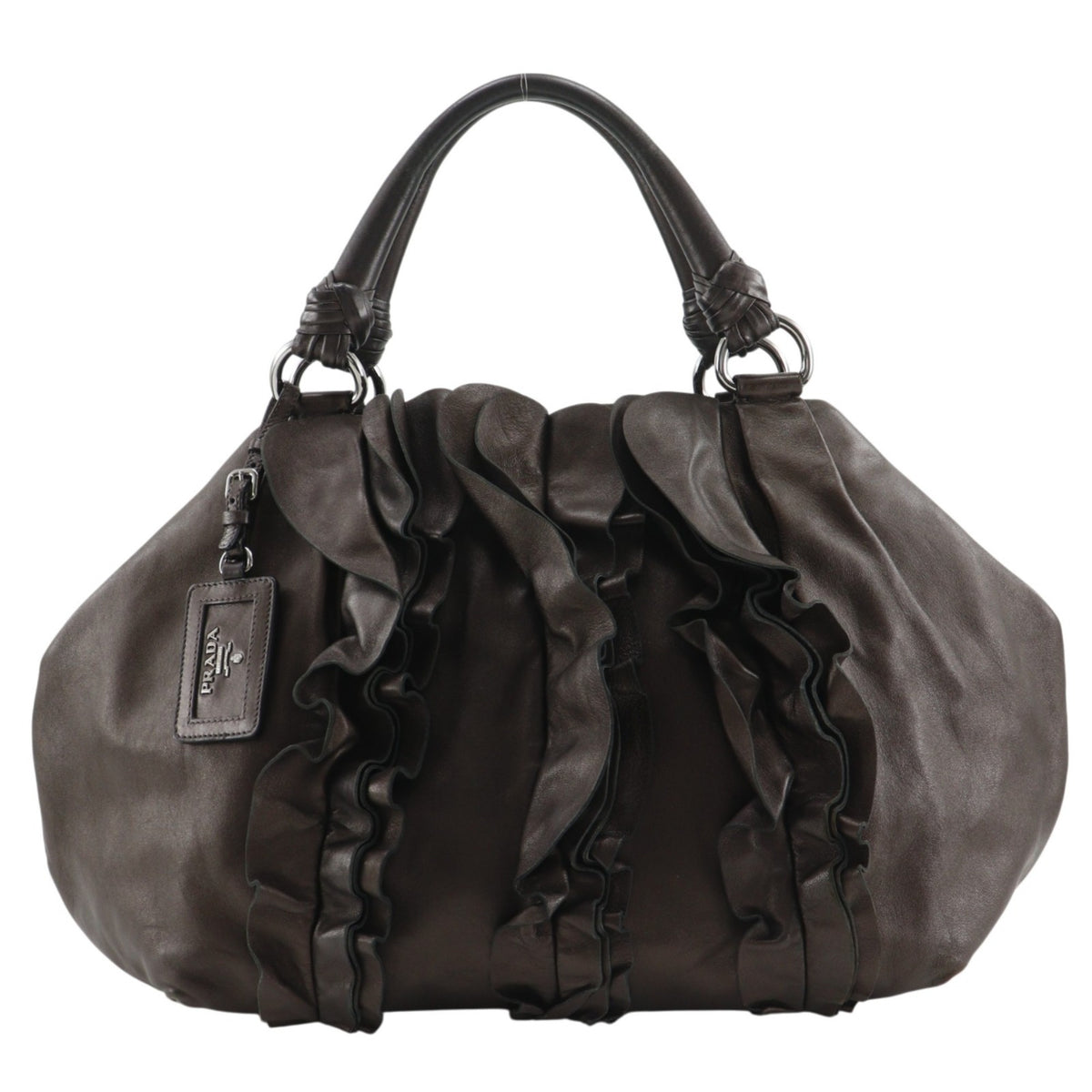 Prada Brown Leather Tote Bag (Pre-Owned)