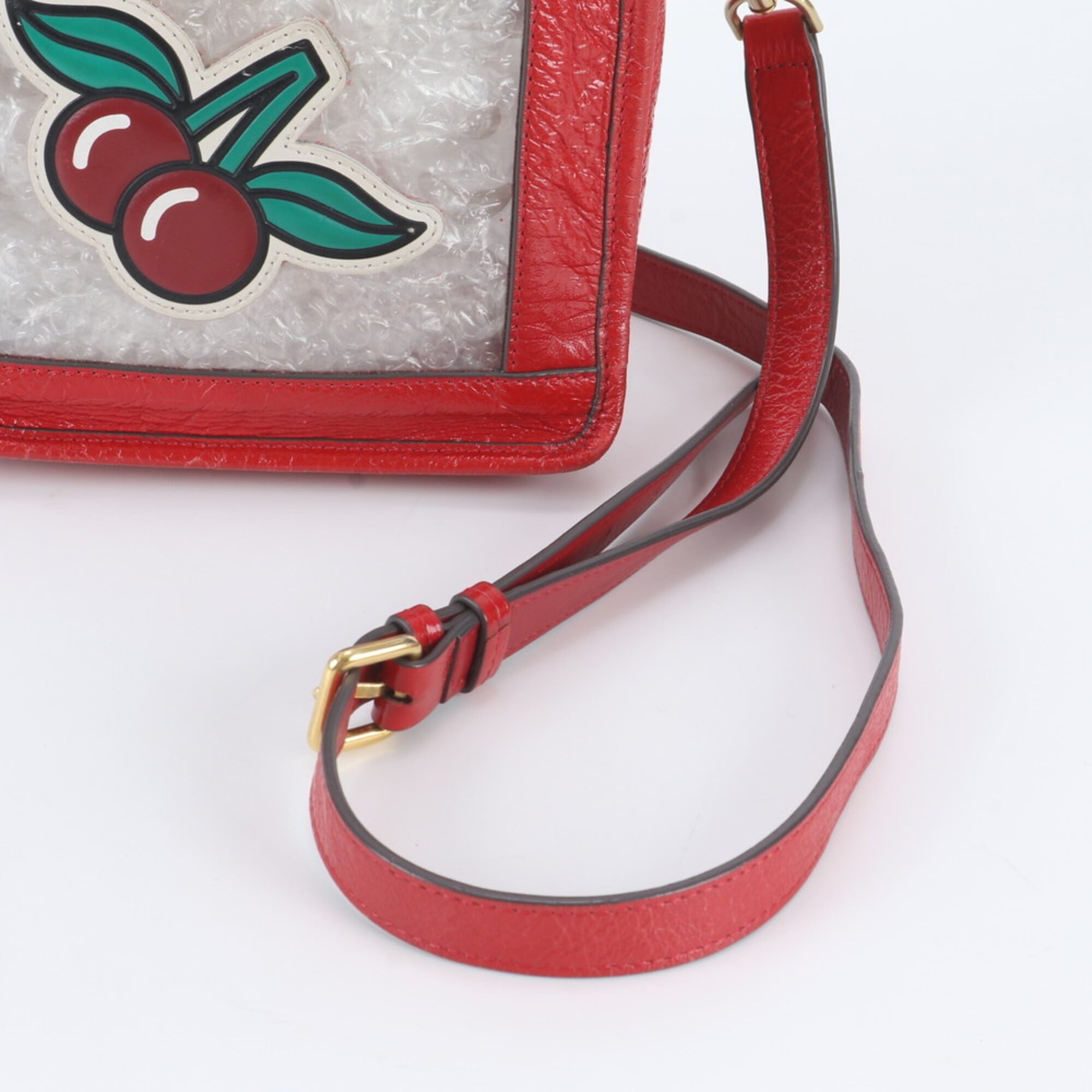 Anya Hindmarch Red Color Leather Handbag Shoulder Bag Tote Bag (Pre-Owned)
