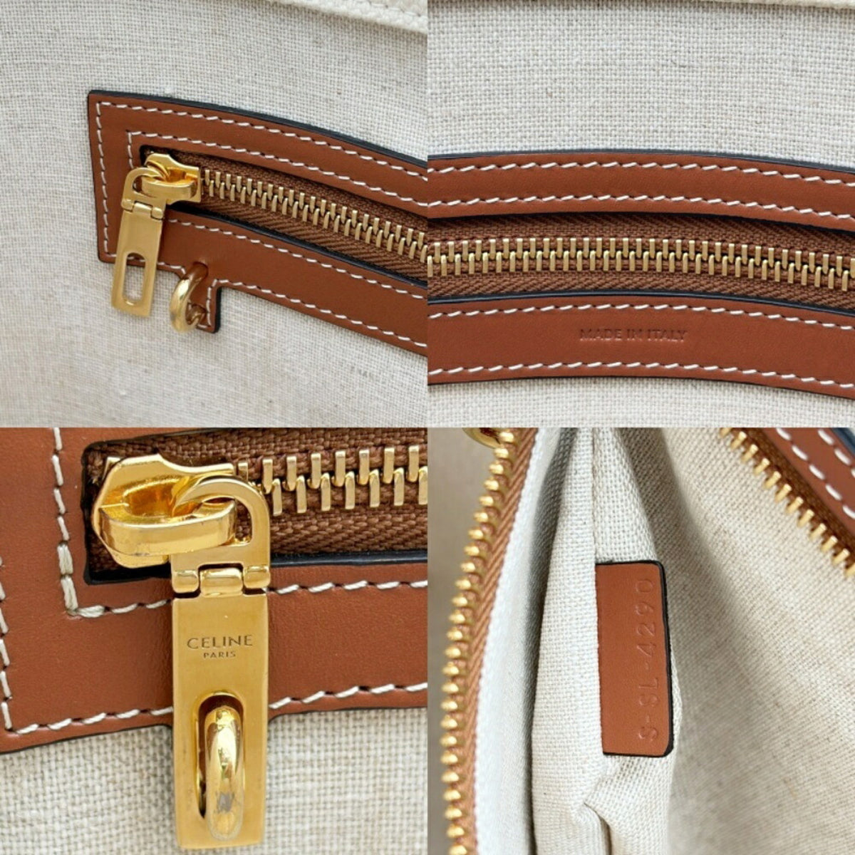 Celine Canvas Leather Tote Bag (Pre-Owned)