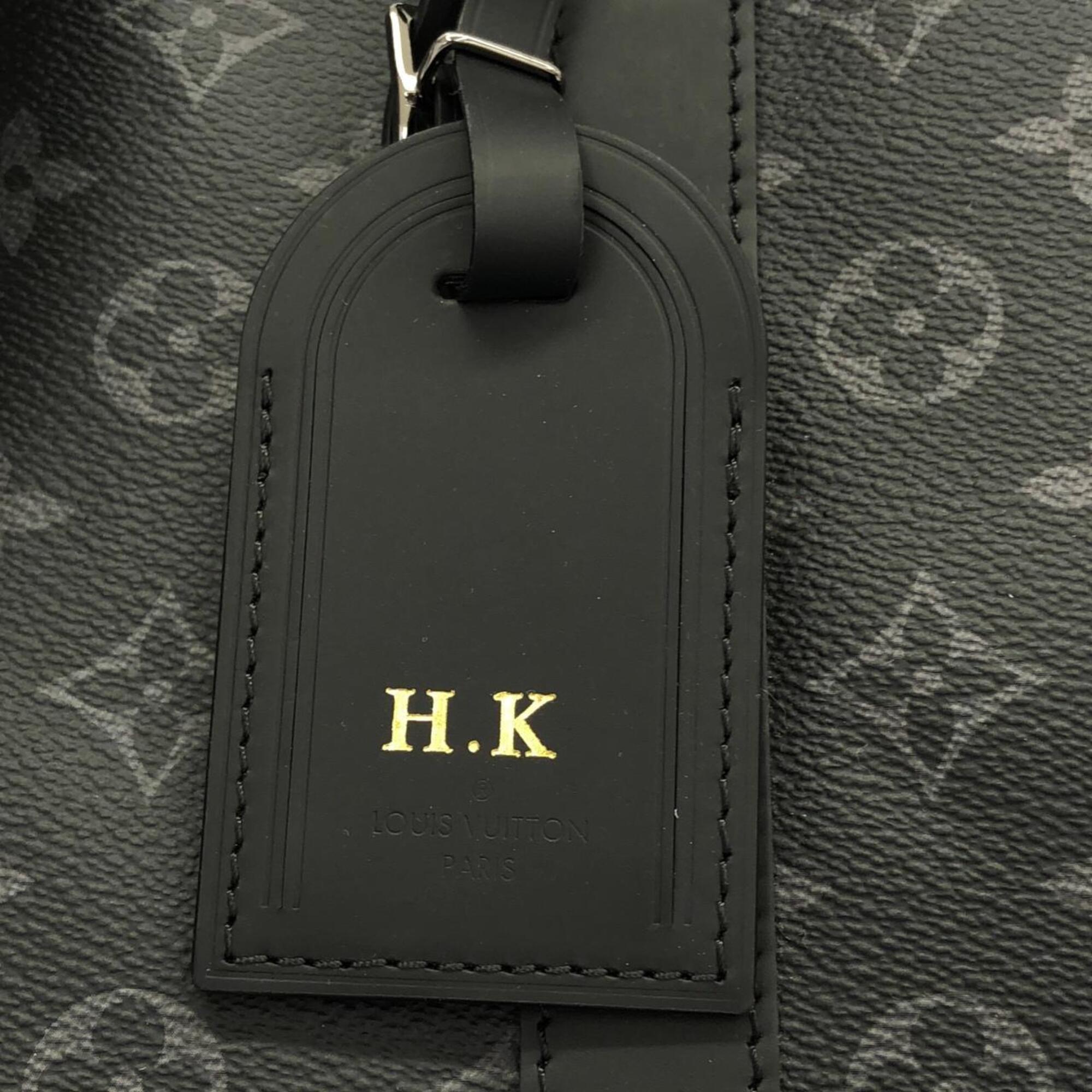 Louis Vuitton Black Coated Canvas Boston Bag (Pre-Owned)