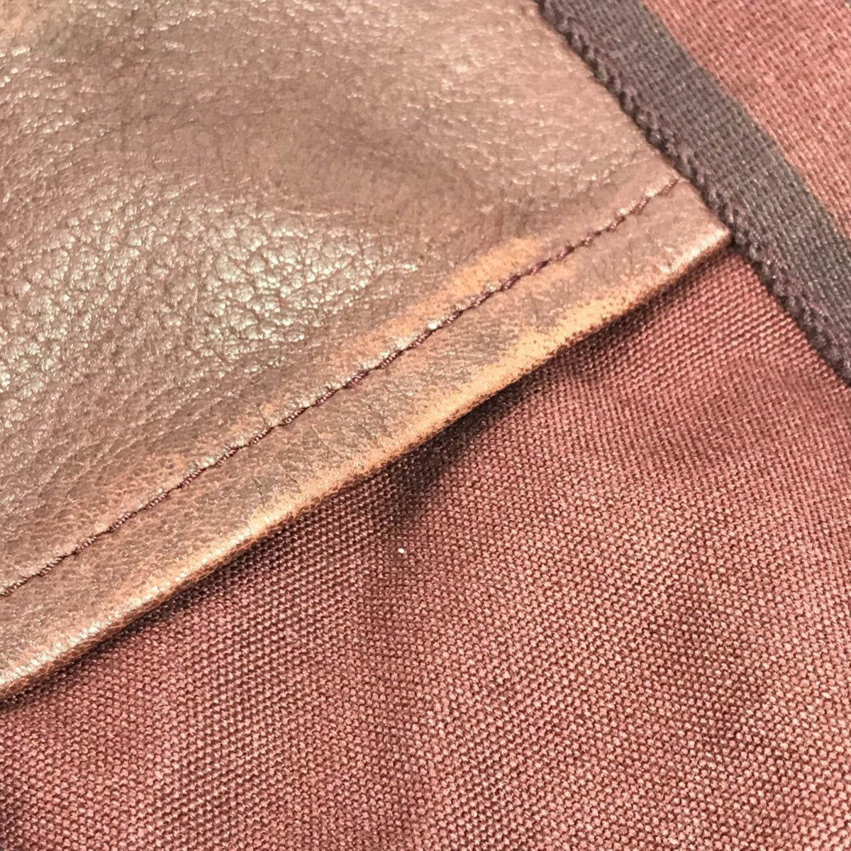 Hermes Red Color Wine Canvas Leather Handbag Tote Bag (Pre-Owned)