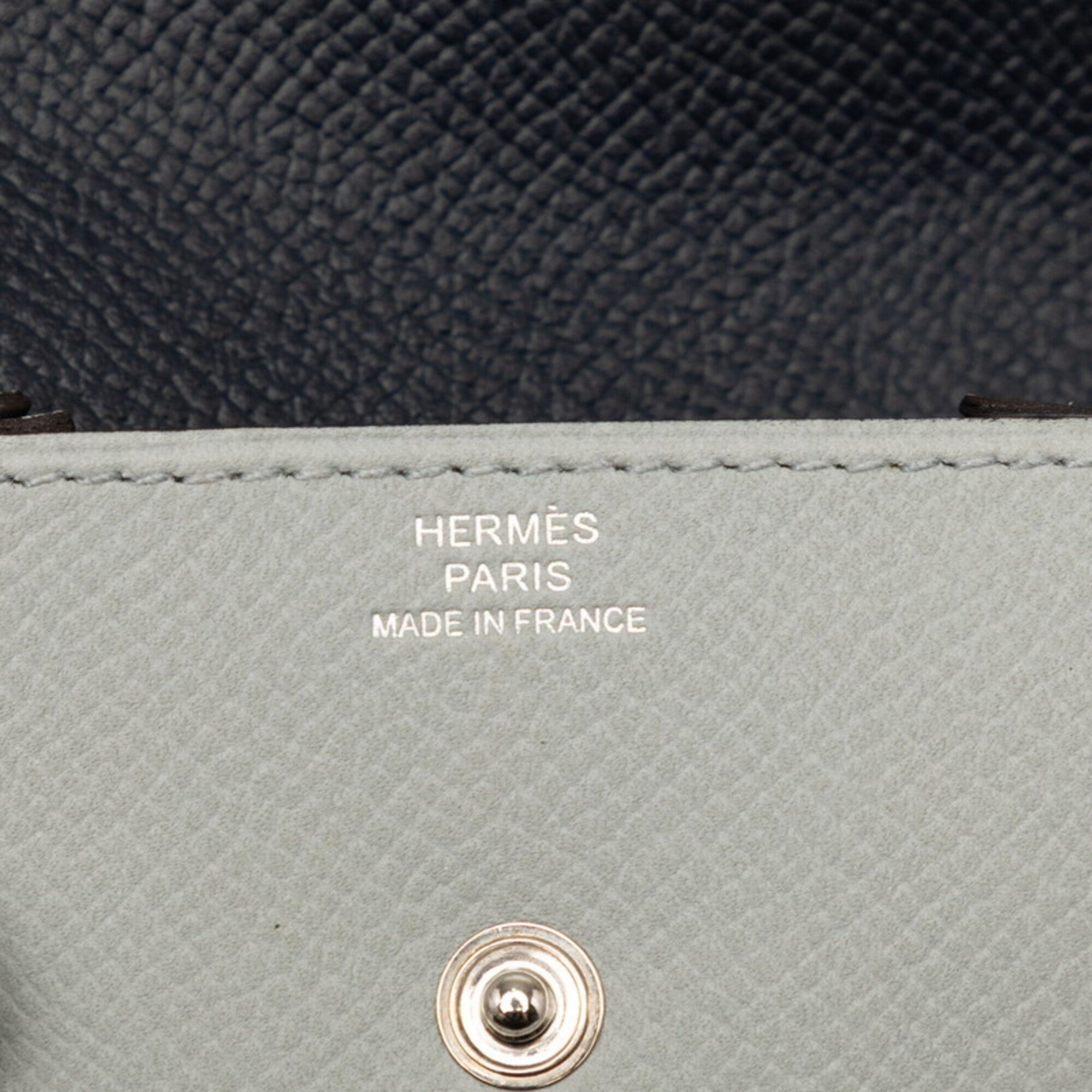 Hermes Gray Epsom Leather Coin Purse/Coin Case (Pre-Owned)