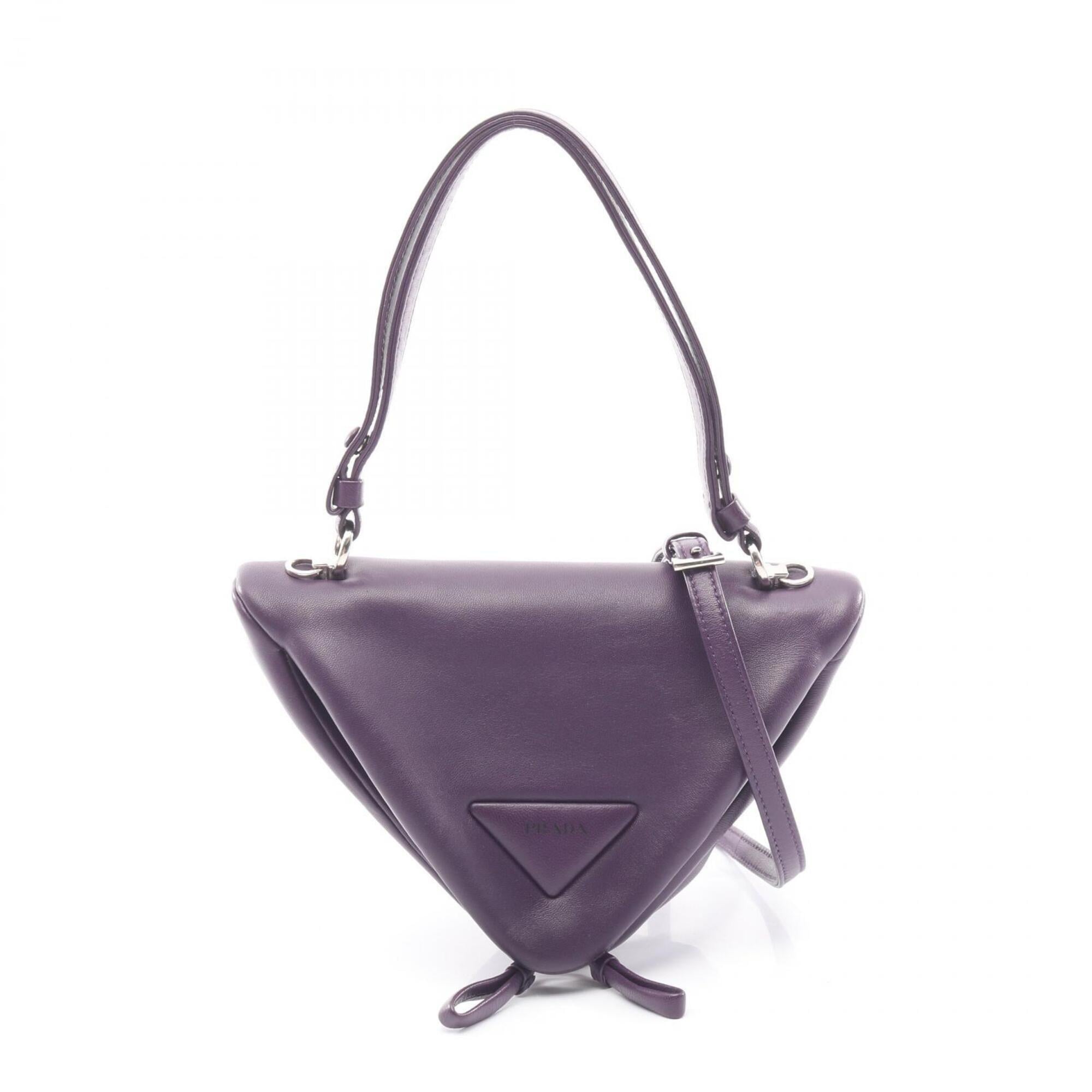Prada Purple Leather Handbag (Pre-Owned)