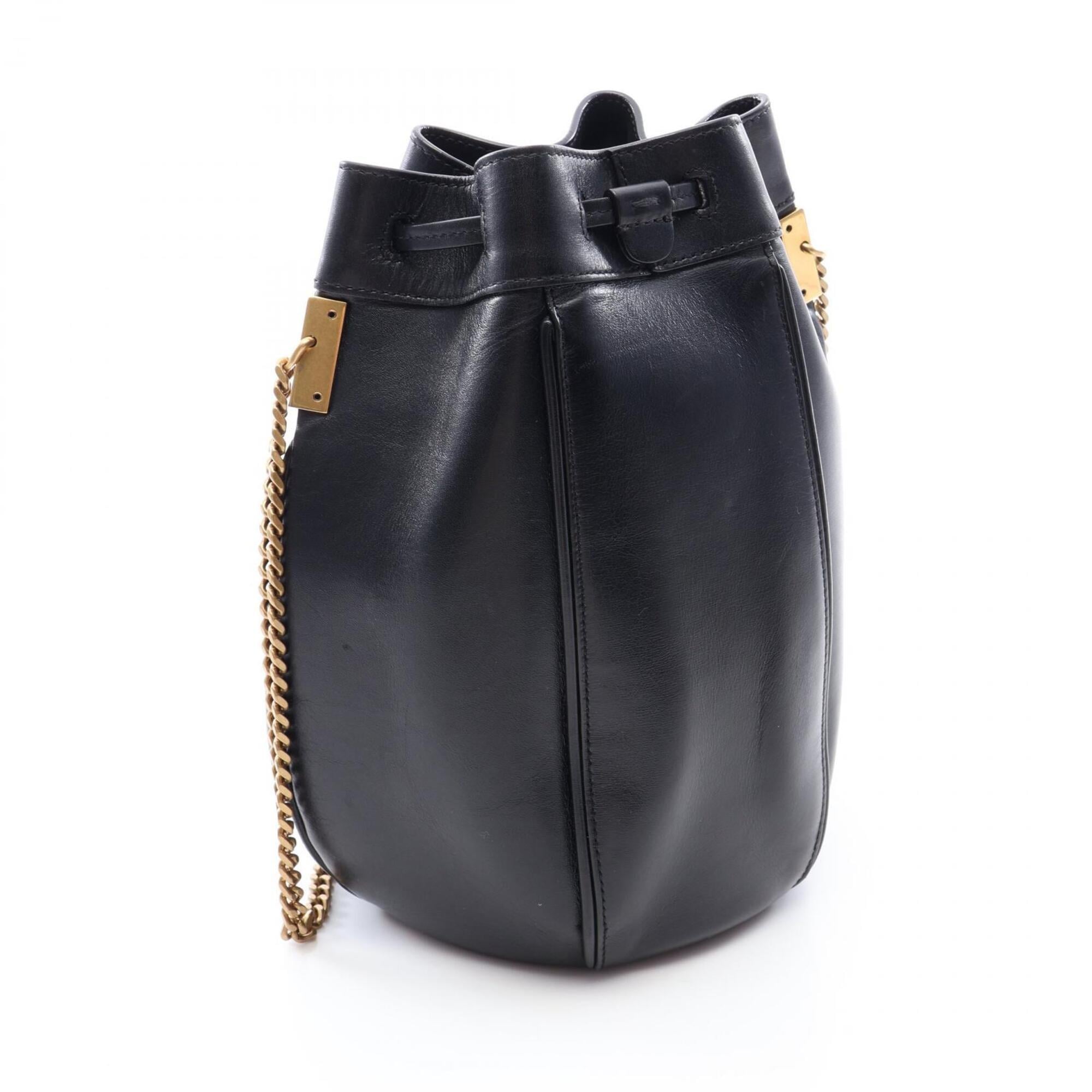 Saint Laurent Black Leather Handbag Shoulder Bag (Pre-Owned)