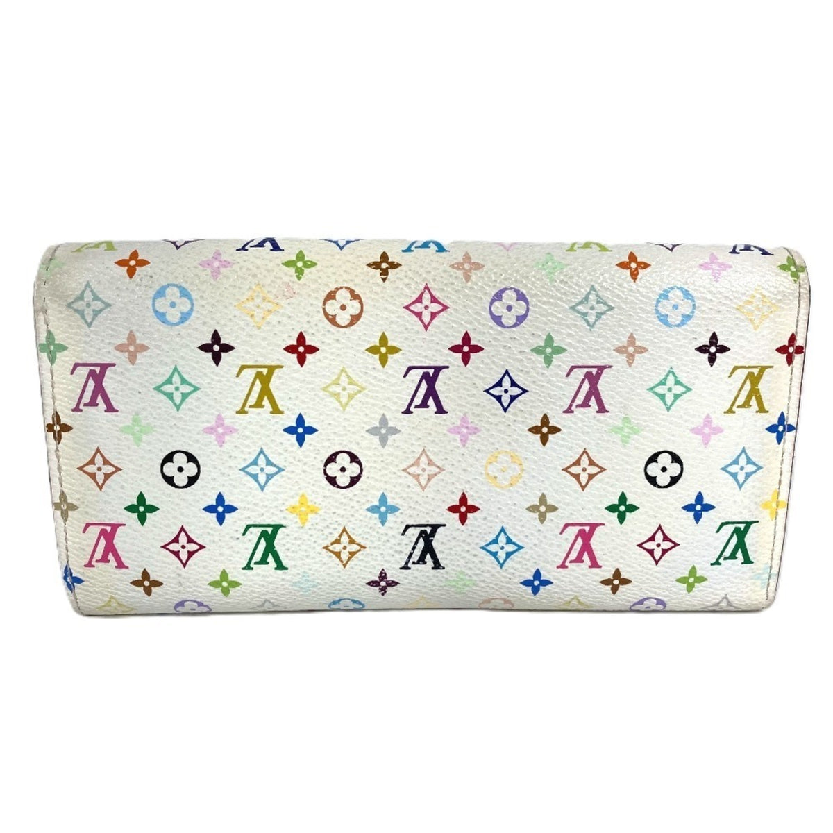 Louis Vuitton Multi-Color White Monogram Multicolore Canvas Long Wallet (Bi-Fold) (Pre-Owned)