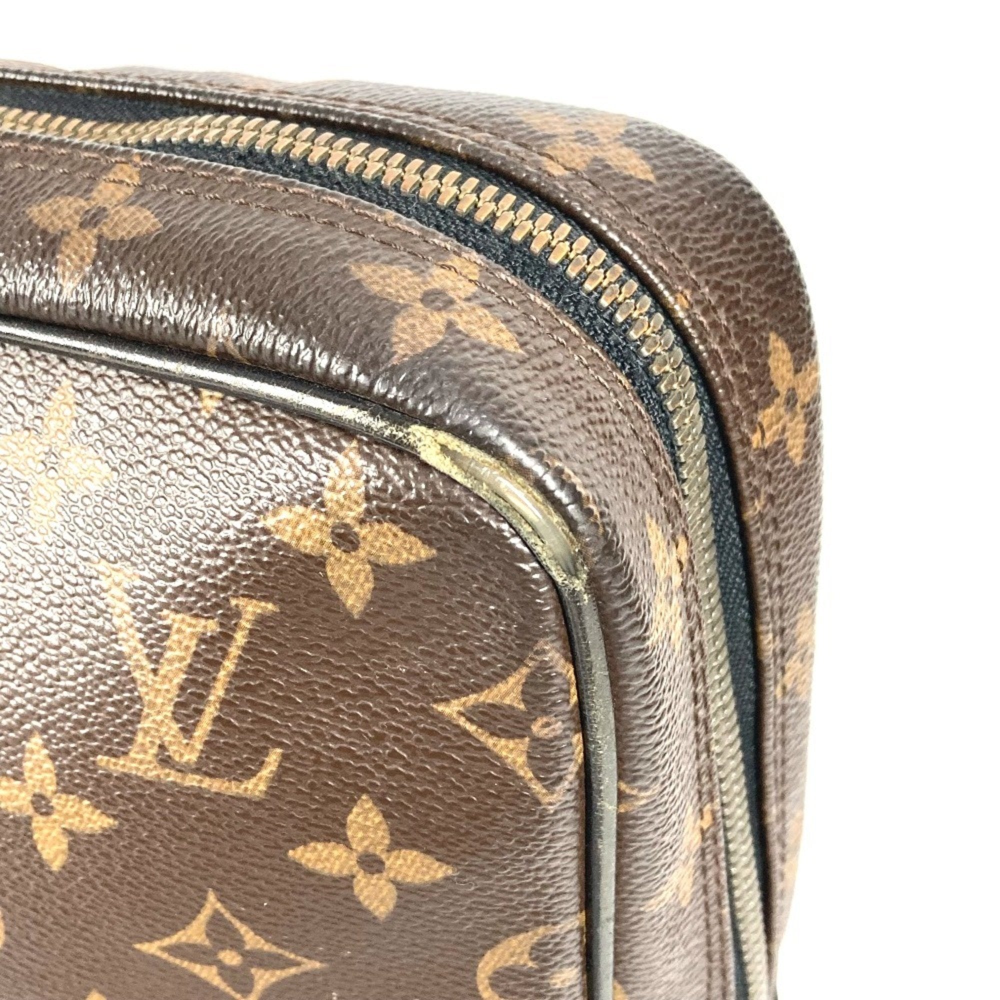 Louis Vuitton Black Brown Monogram Canvas Tote Bag (Pre-Owned)