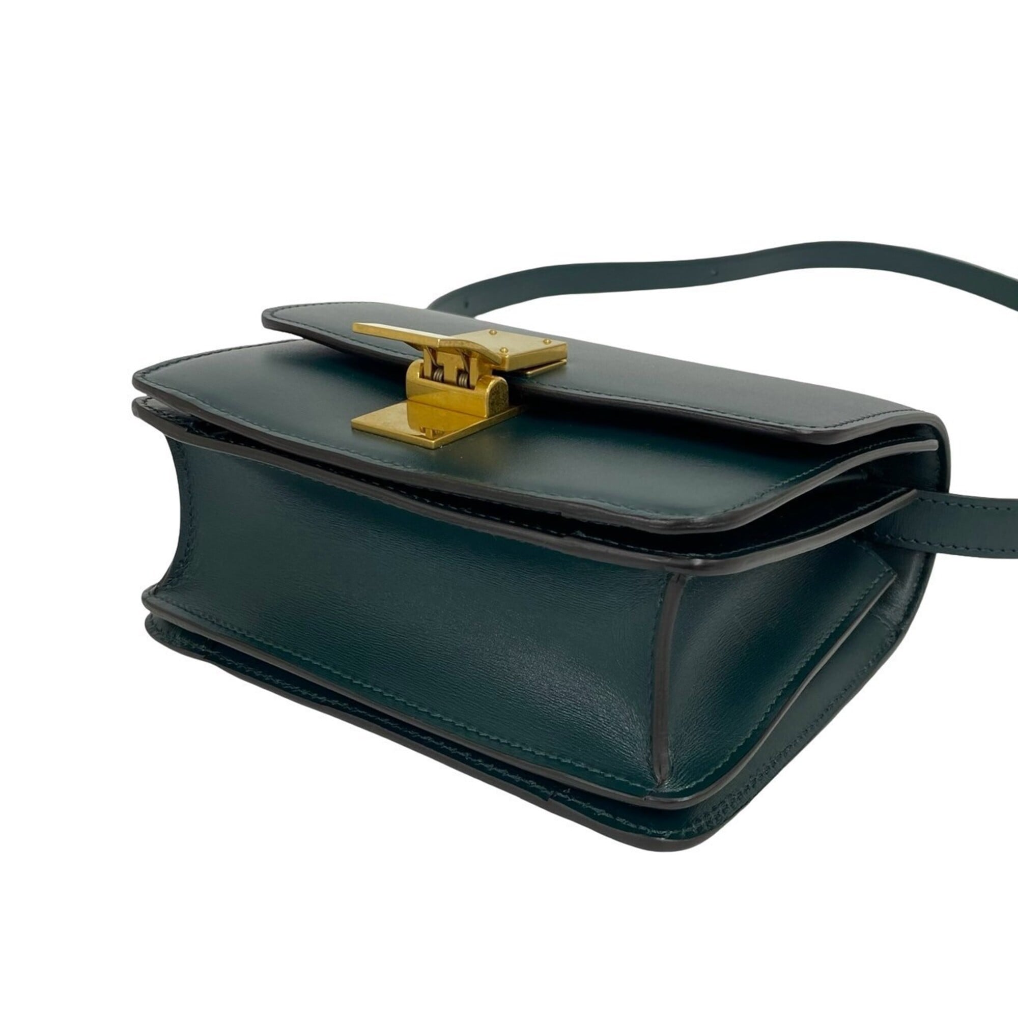 Celine Green Leather Shoulder Bag (Pre-Owned)