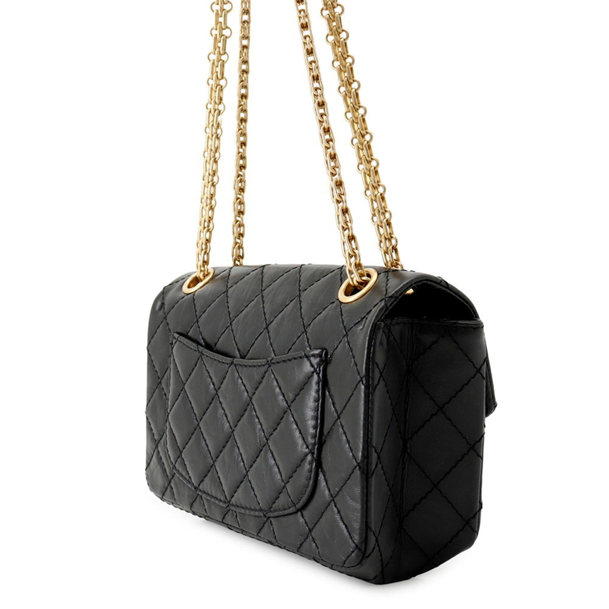 Chanel Matelasse Black Leather Handbag Shoulder Bag (Pre-Owned)