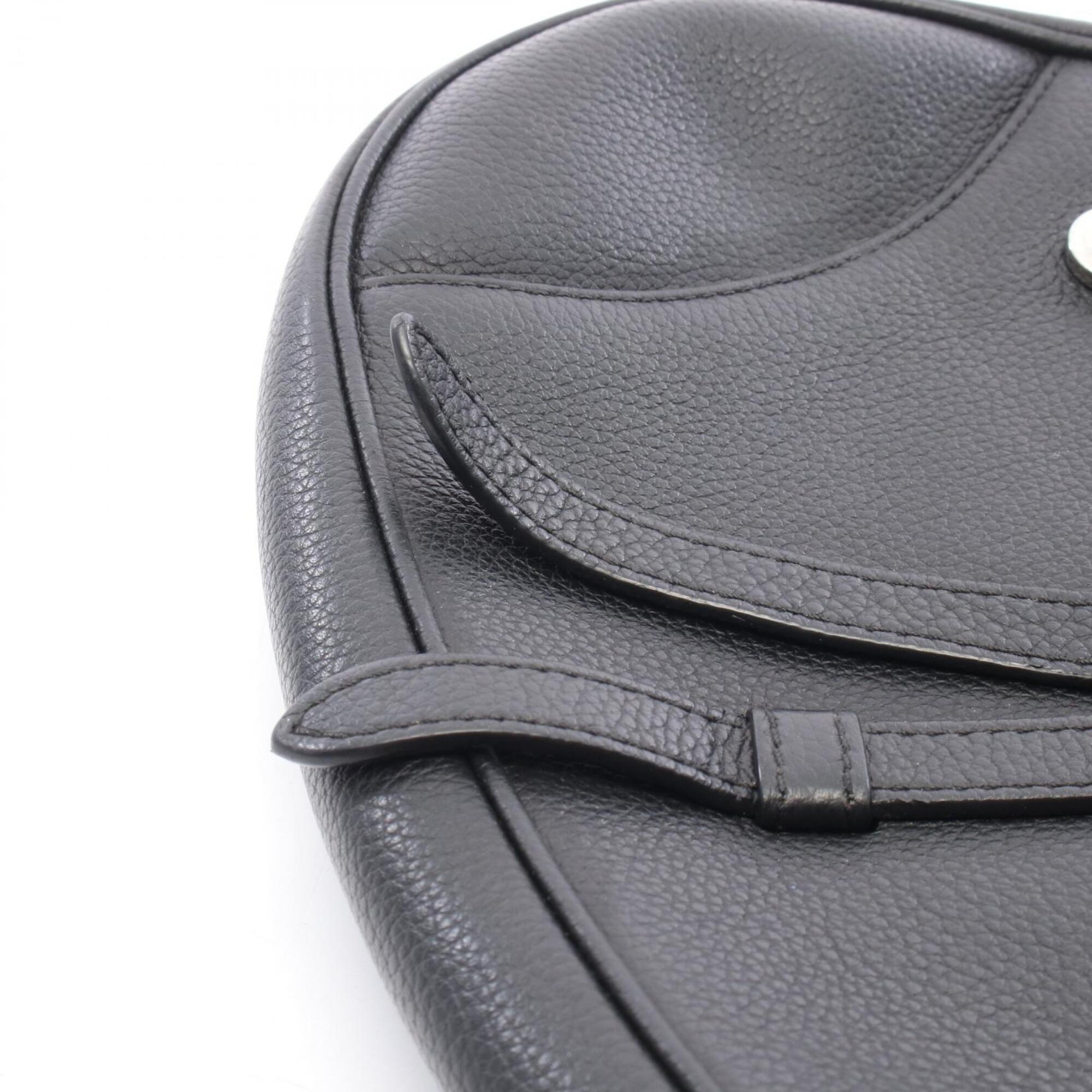 Christian Dior Black Leather Fanny Pack Sling Bag (Pre-Owned)