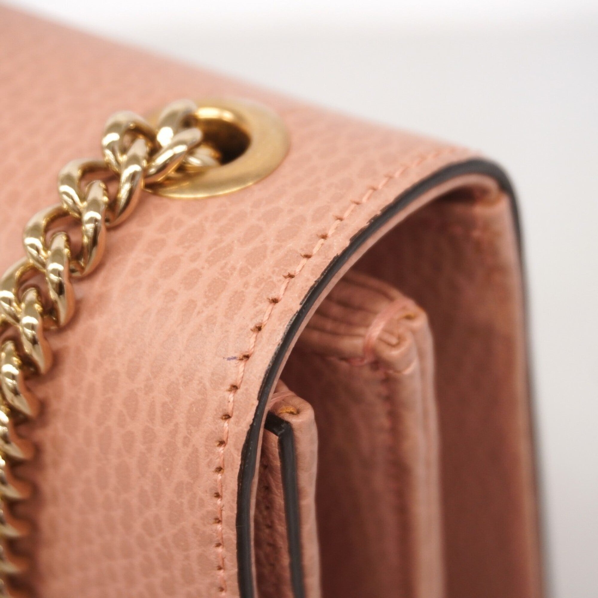 Gucci Pink Leather Shoulder Bag (Pre-Owned)