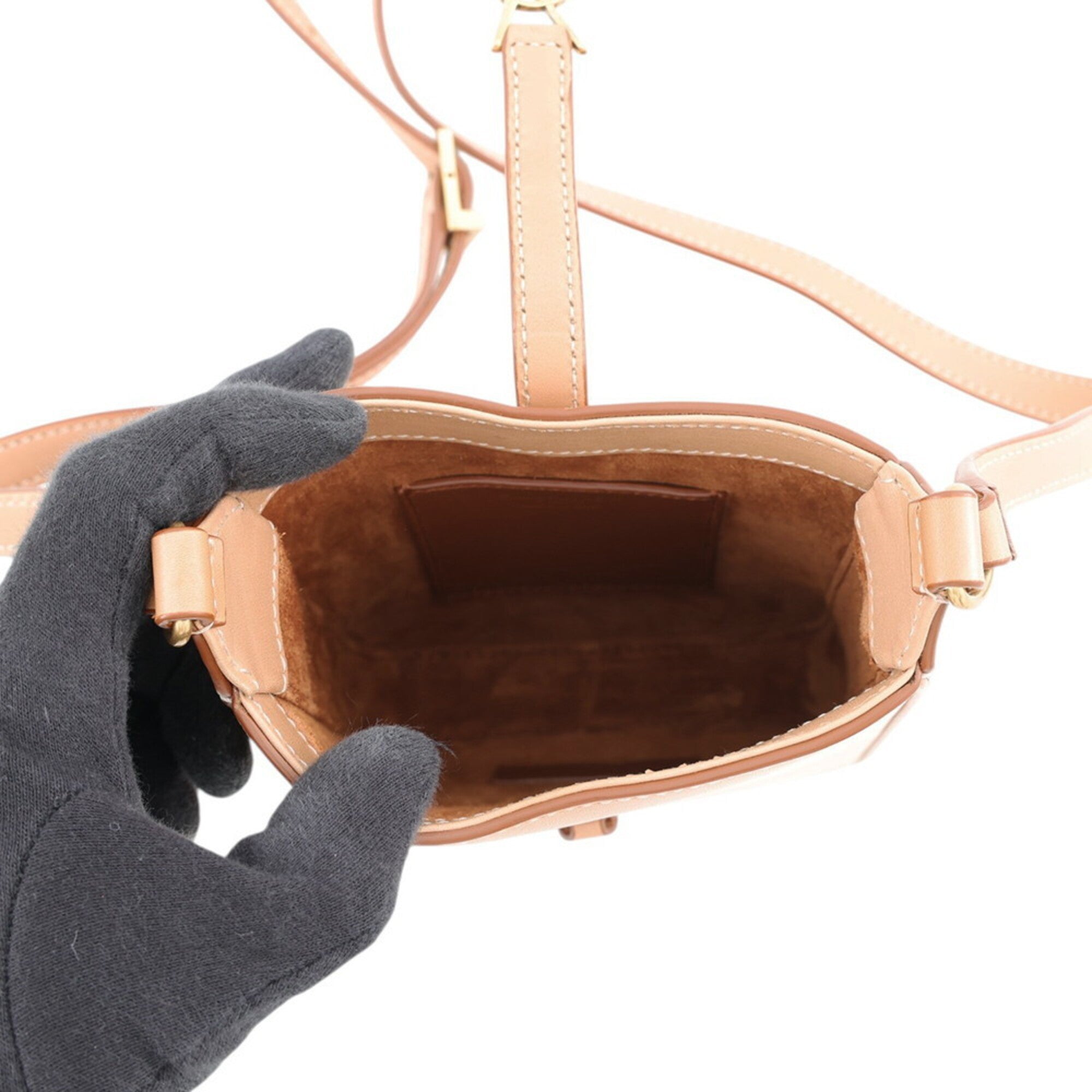 Yves Saint Laurent Beige Leather Handbag Shoulder Bag (Pre-Owned)