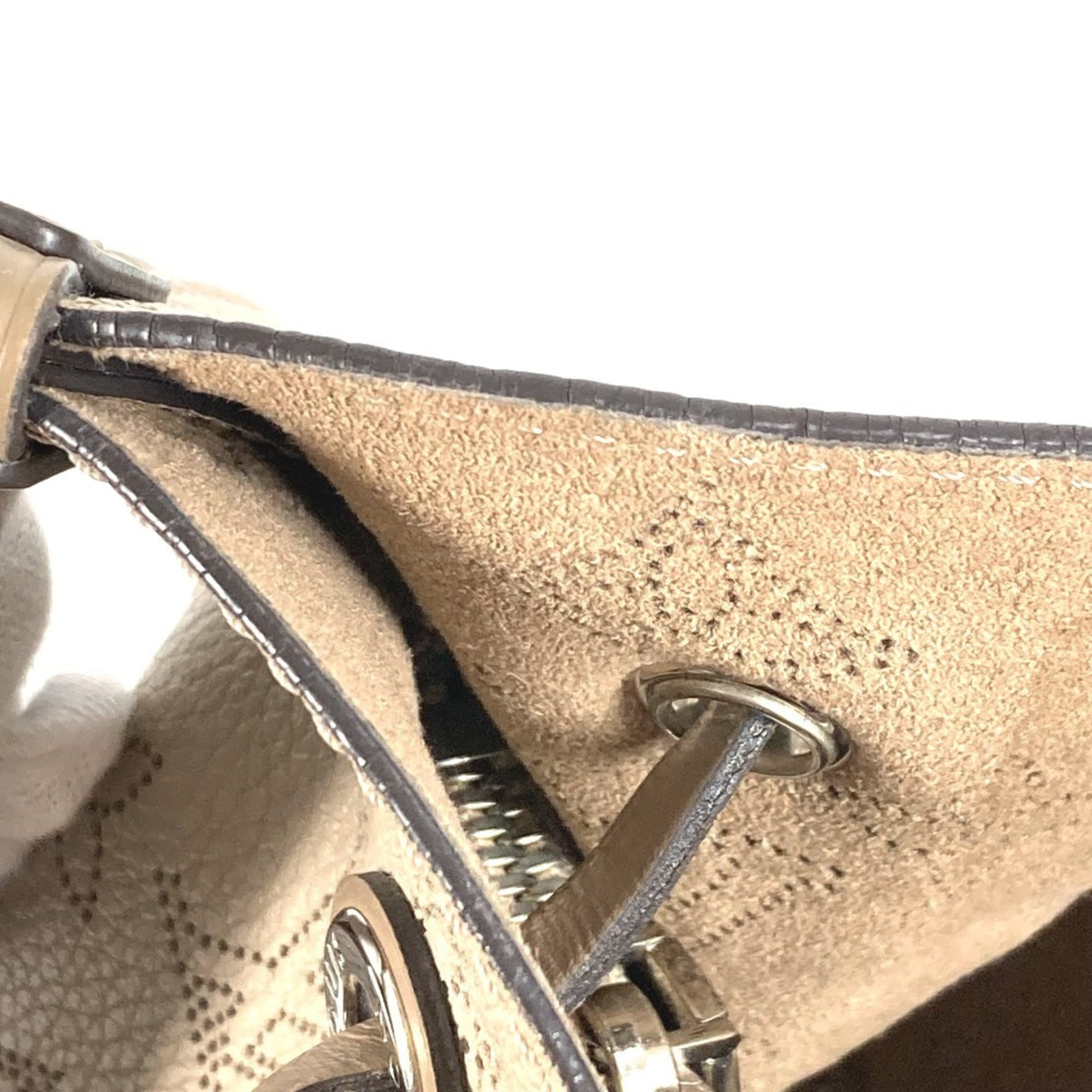 Louis Vuitton Beige Monogram Leather Handbag Shoulder Bag (Pre-Owned)