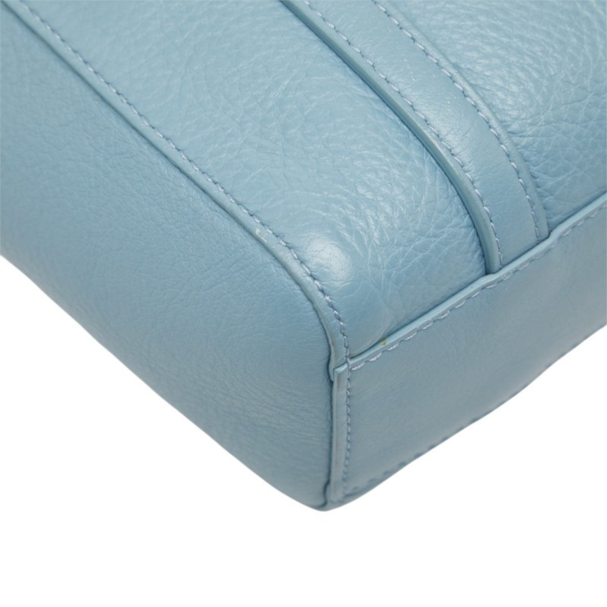 Balenciaga Blue Leather Shoulder Bag Tote Bag (Pre-Owned)