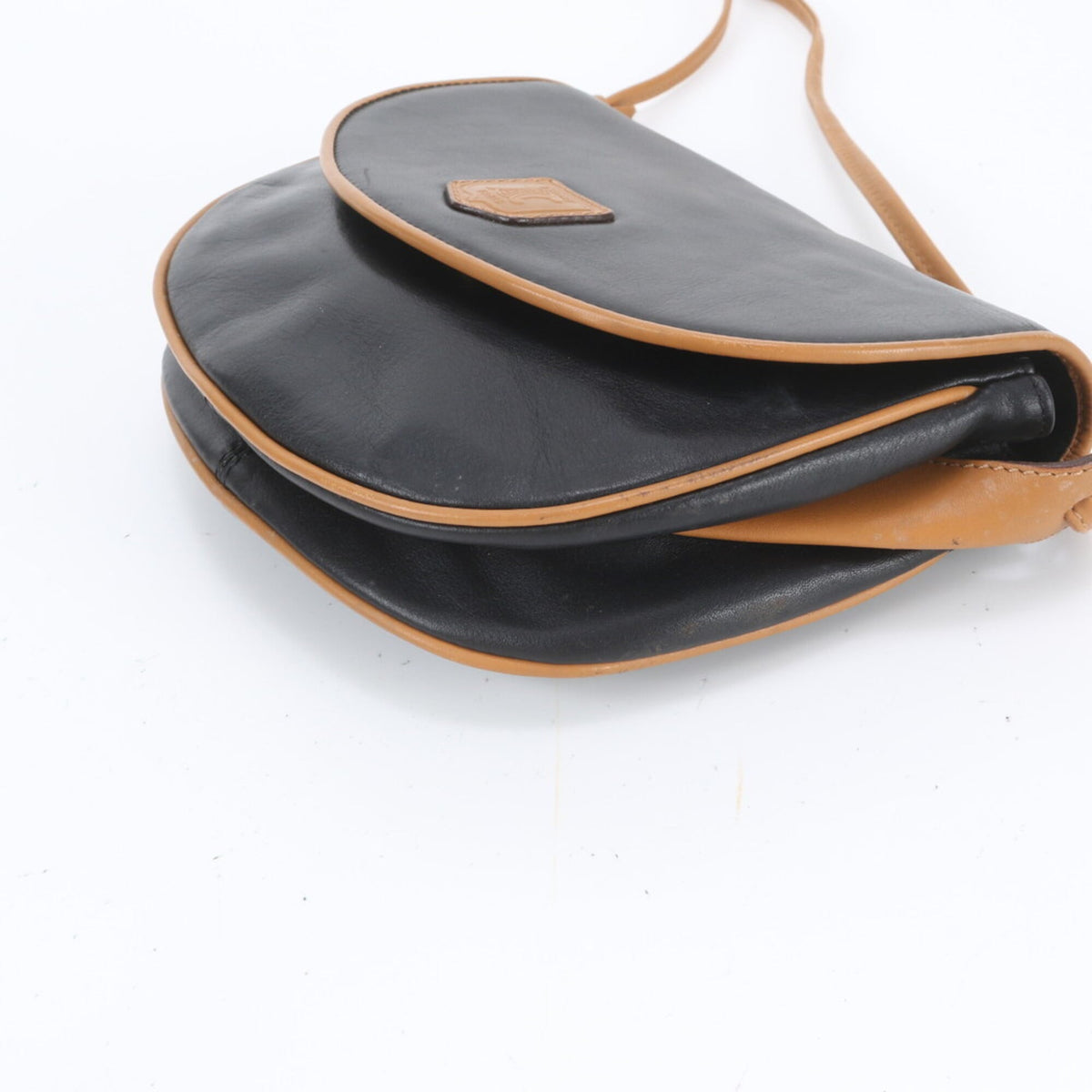Celine Black Brown Leather Crossbody Bag Shoulder Bag (Pre-Owned)