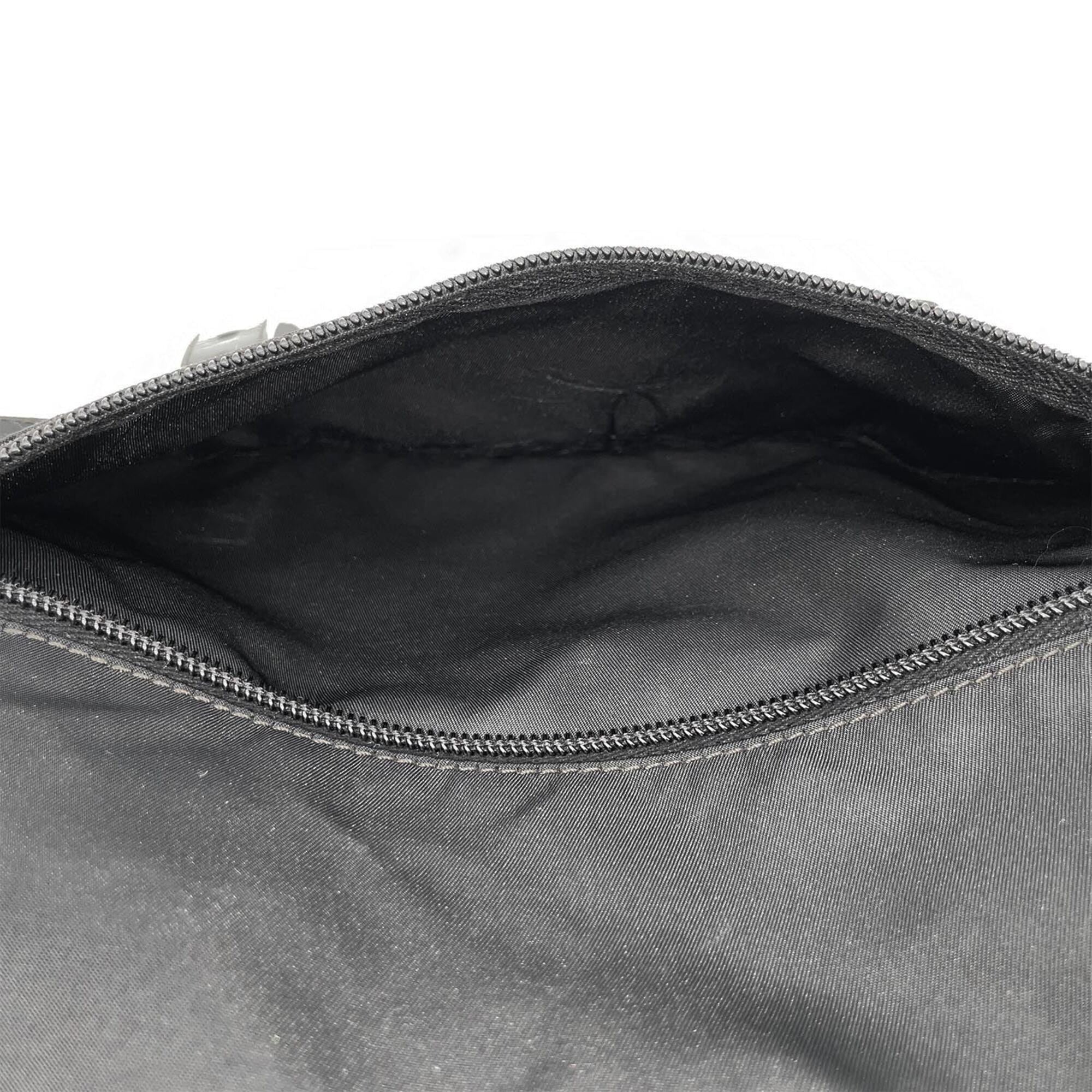 Prada Black Nylon Leather Shoulder Bag (Pre-Owned)