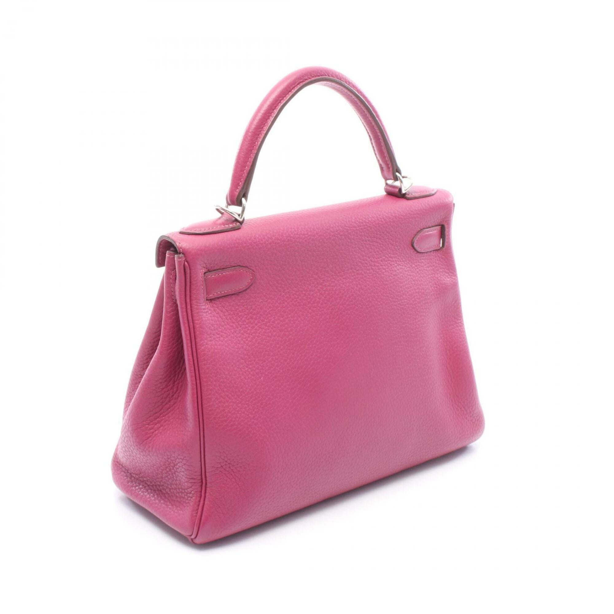Hermes Purple Taurillon Clemence Leather Handbag (Pre-Owned)