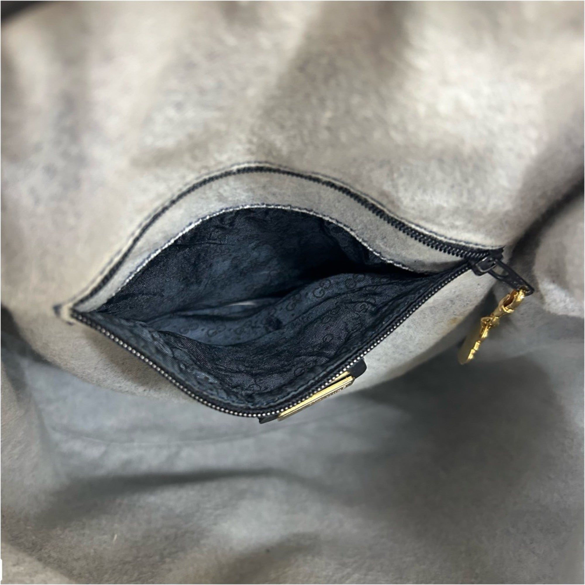Gucci Navy Leather Pvc Shoulder Bag (Pre-Owned)