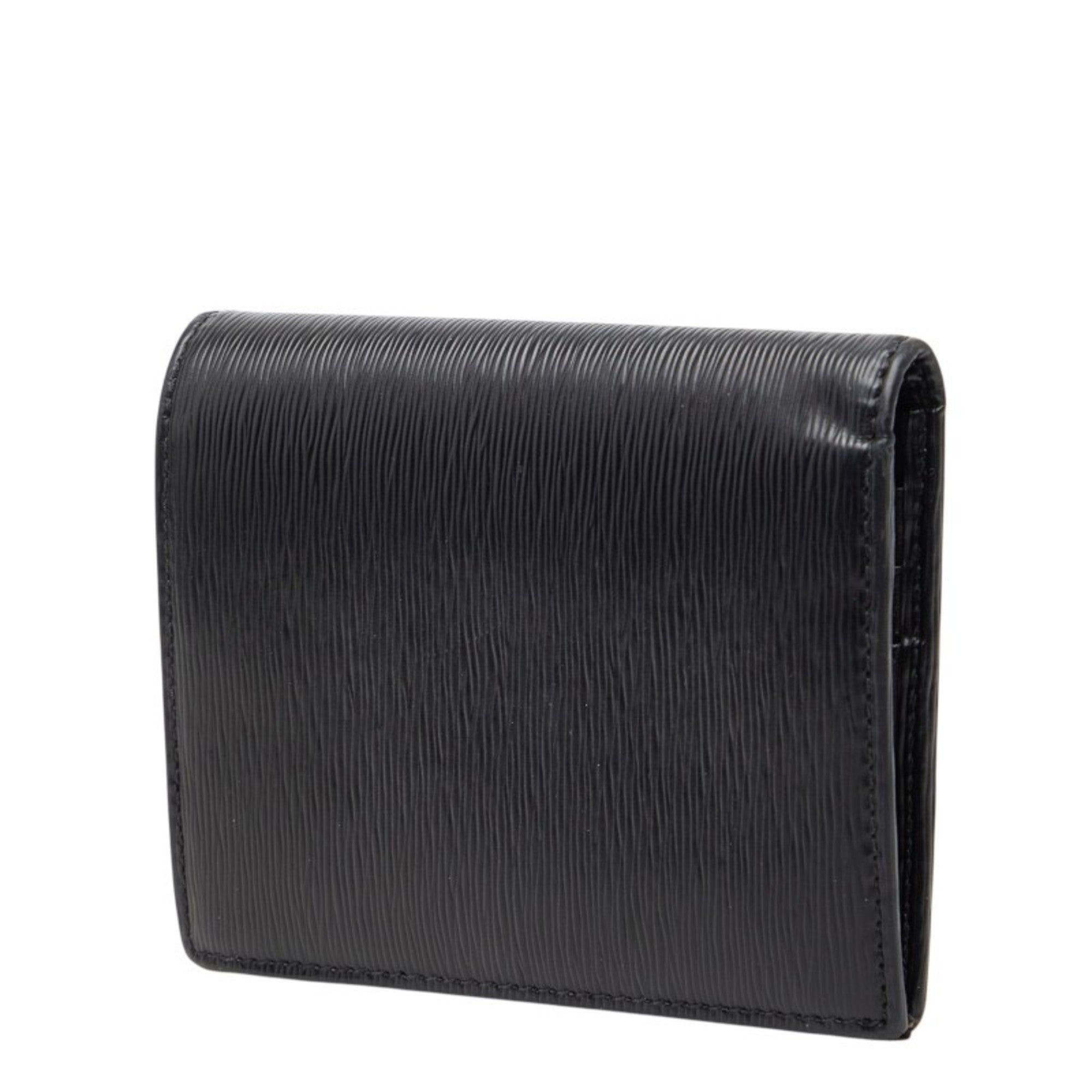 Prada Black Saffiano Triangle Leather Wallet (Bi-Fold) (Pre-Owned)
