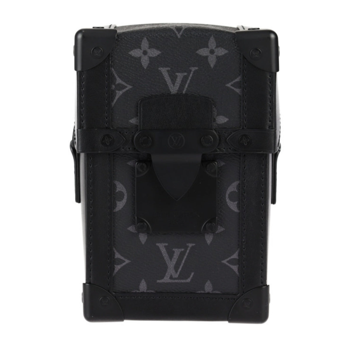 Louis Vuitton Black Gray Leather Pochette Pouch Shoulder Bag (Pre-Owned)