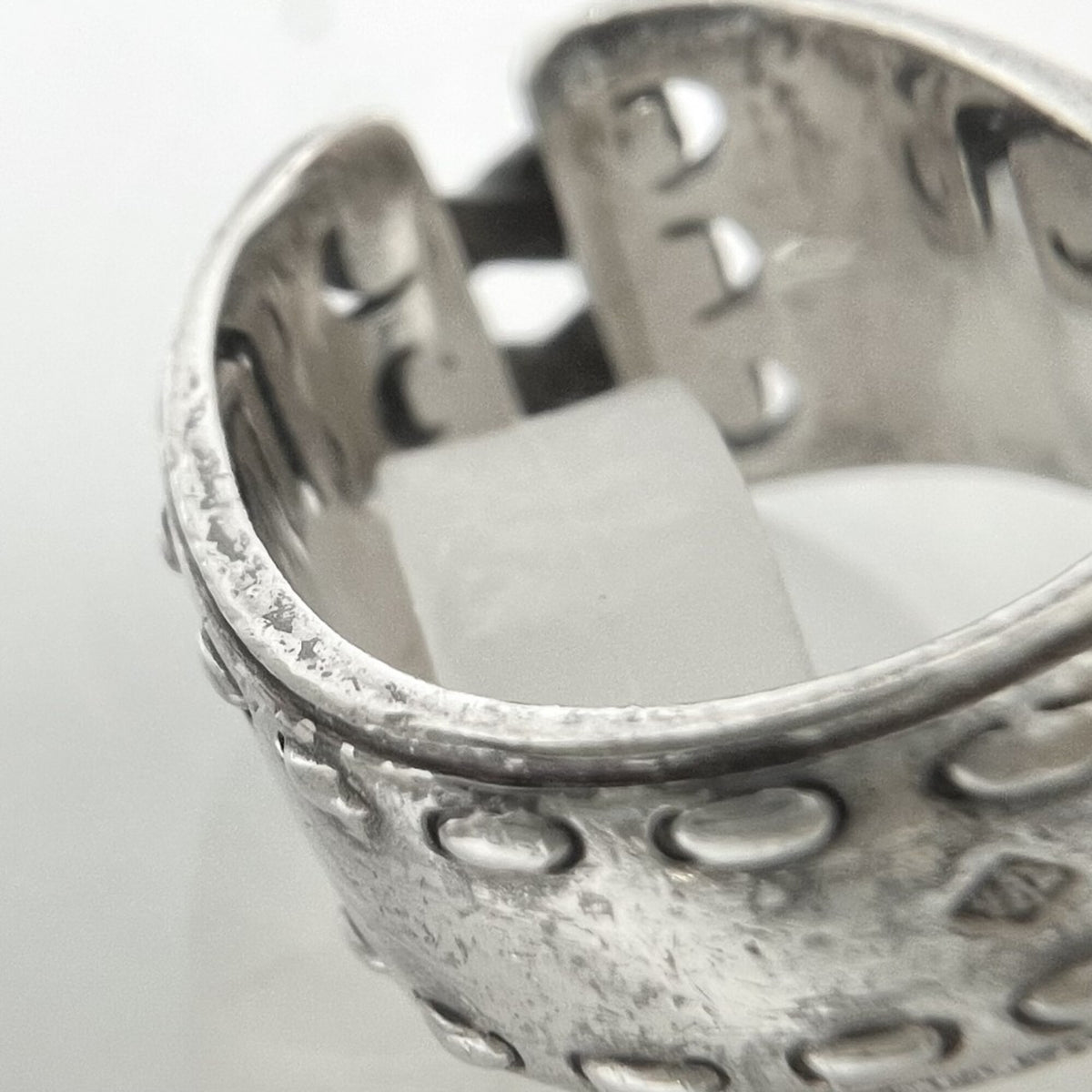 Hermes Silver 925 Band Ring (Pre-Owned)