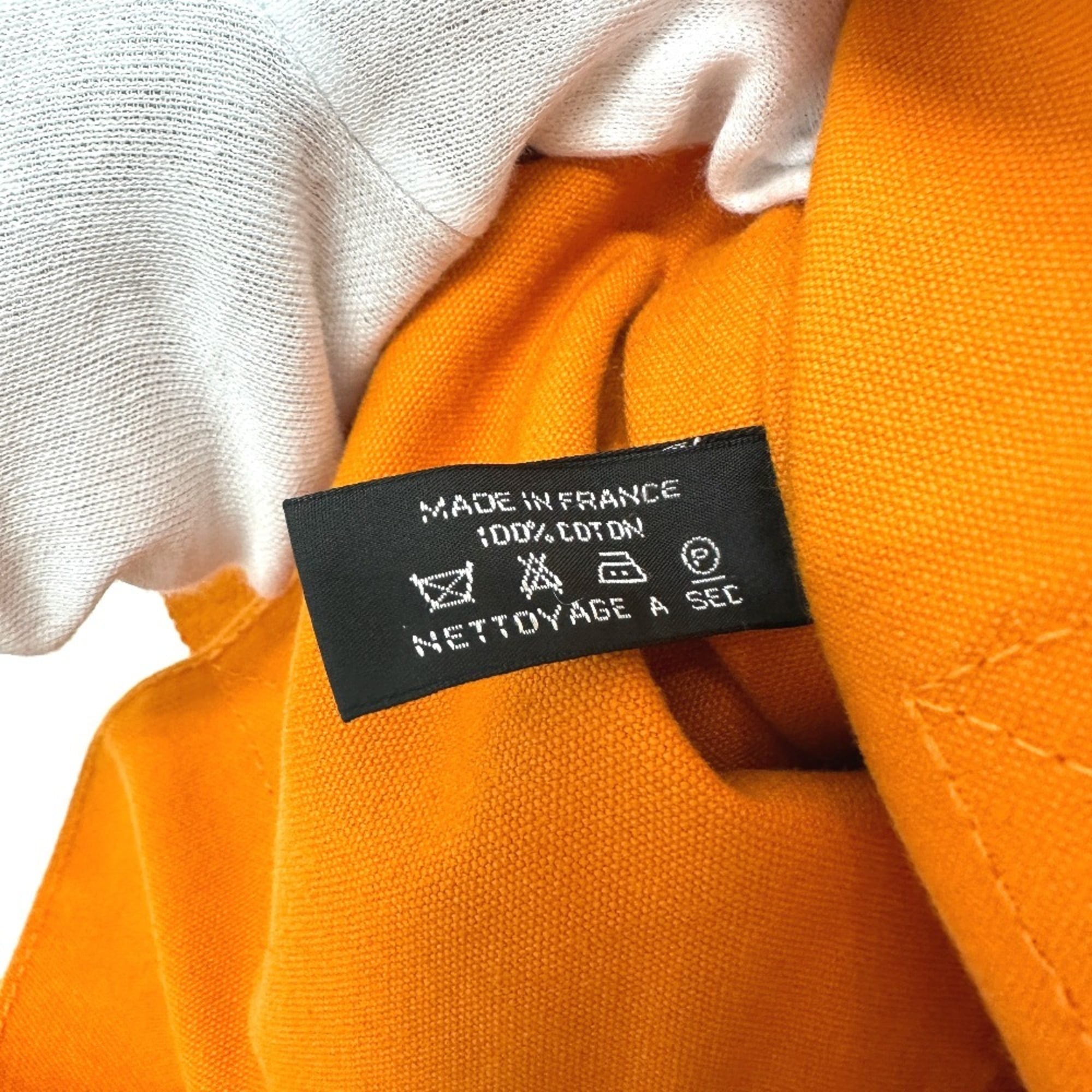 Hermes Orange Canvas Tote Bag (Pre-Owned)