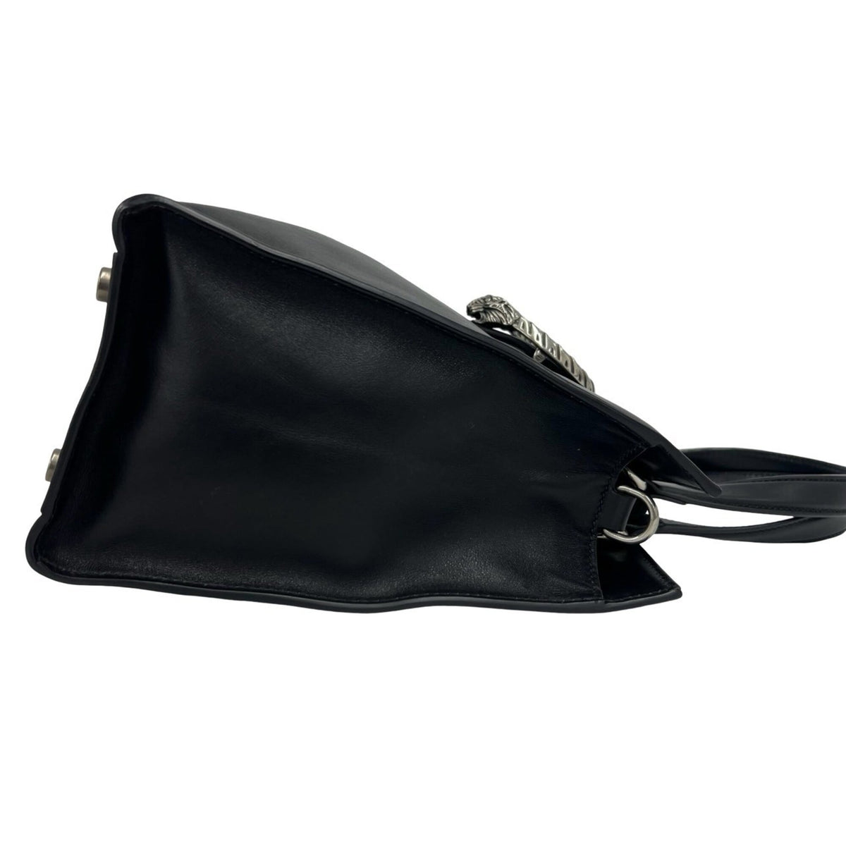 Gucci Black Leather Handbag Tote Bag (Pre-Owned)