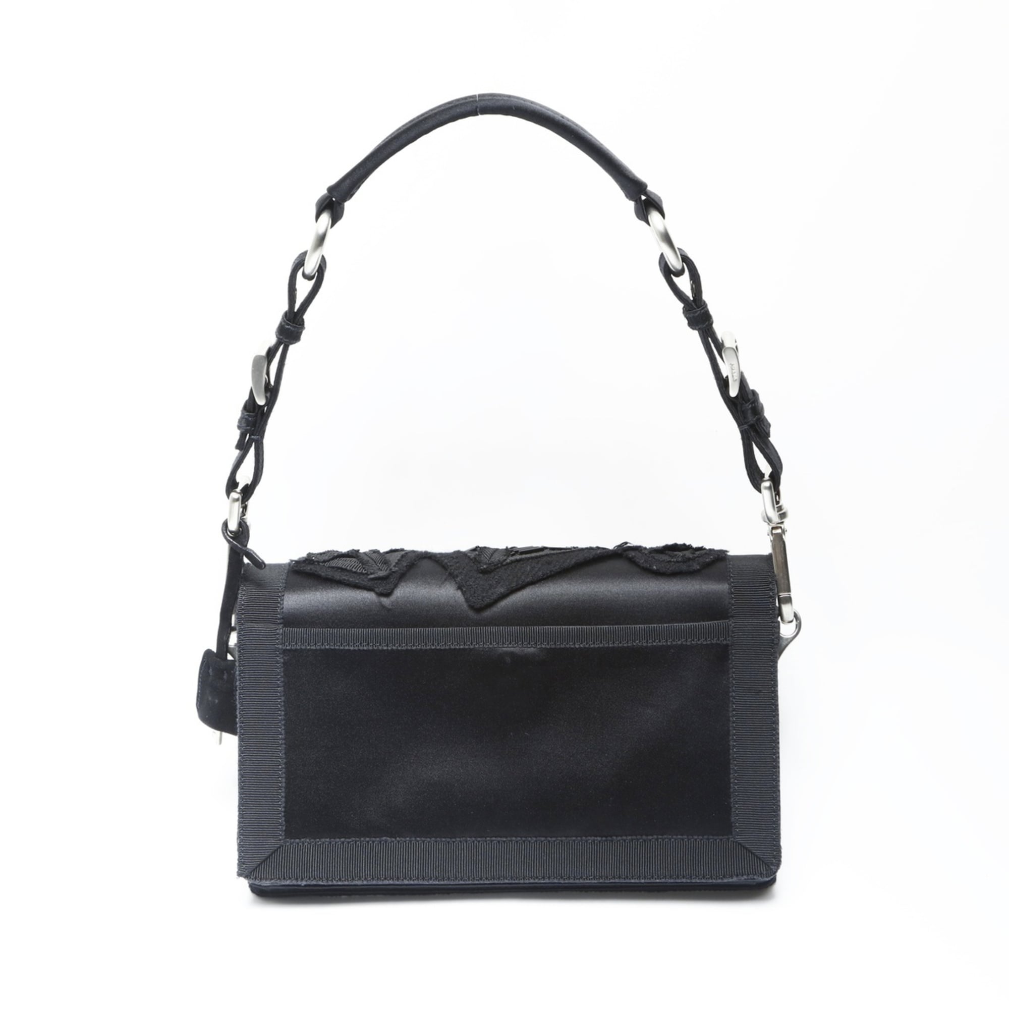 Prada Black Satin Beads Shoulder Bag (Pre-Owned)
