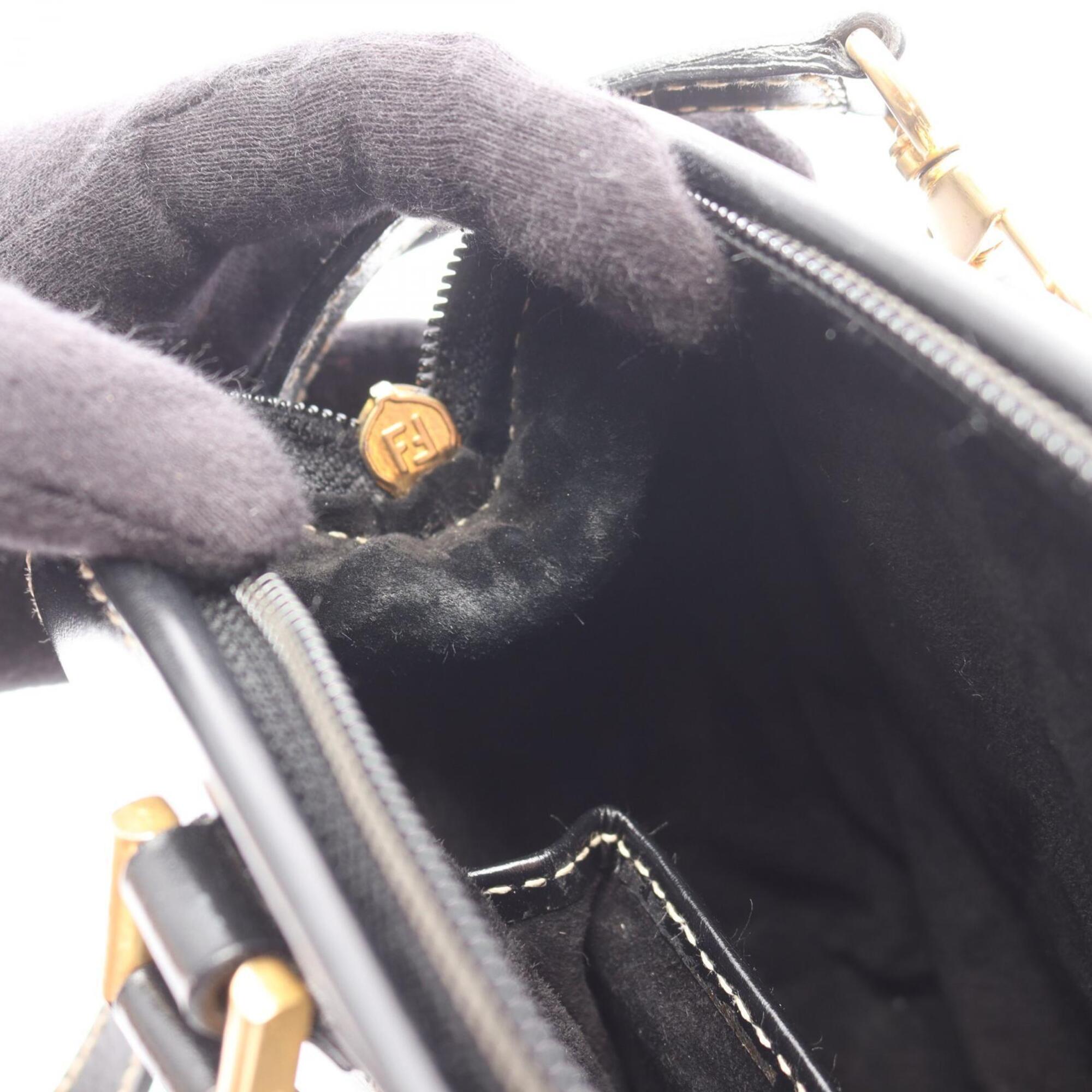Fendi Black Leather Handbag (Pre-Owned)