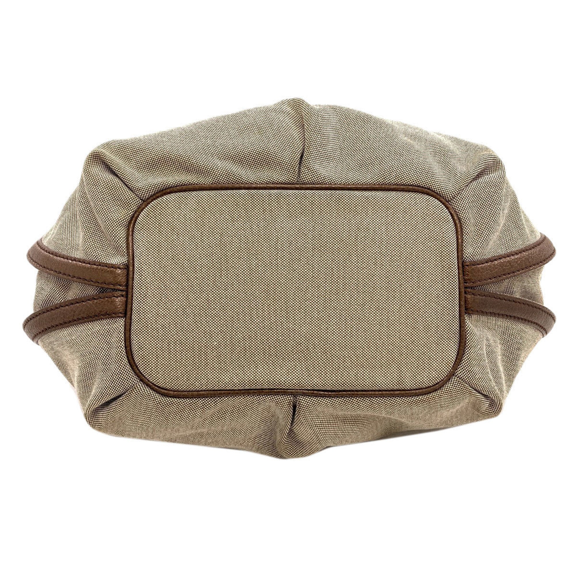 Celine Brown Canvas Handbag (Pre-Owned)