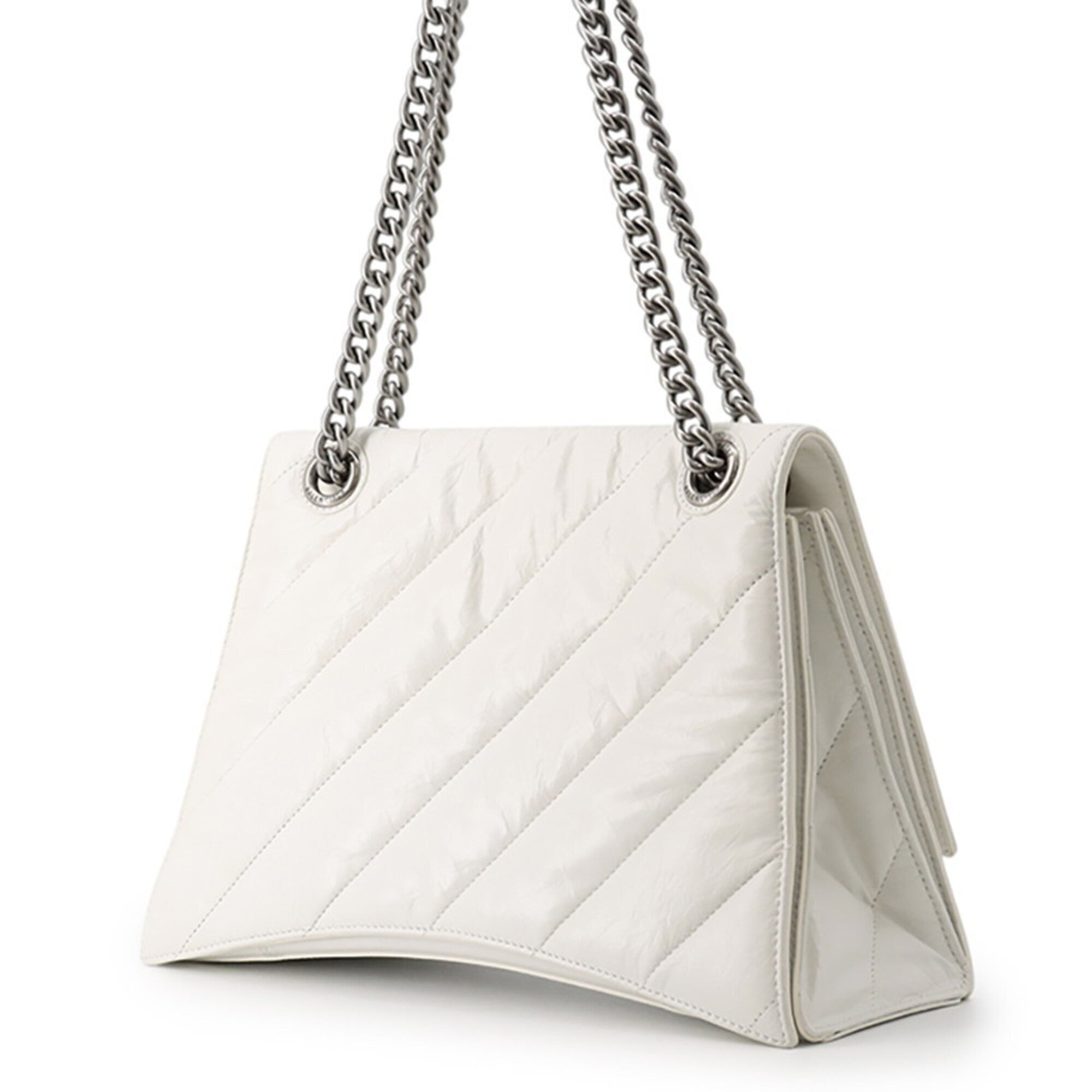 Balenciaga White Leather Handbag Shoulder Bag (Pre-Owned)