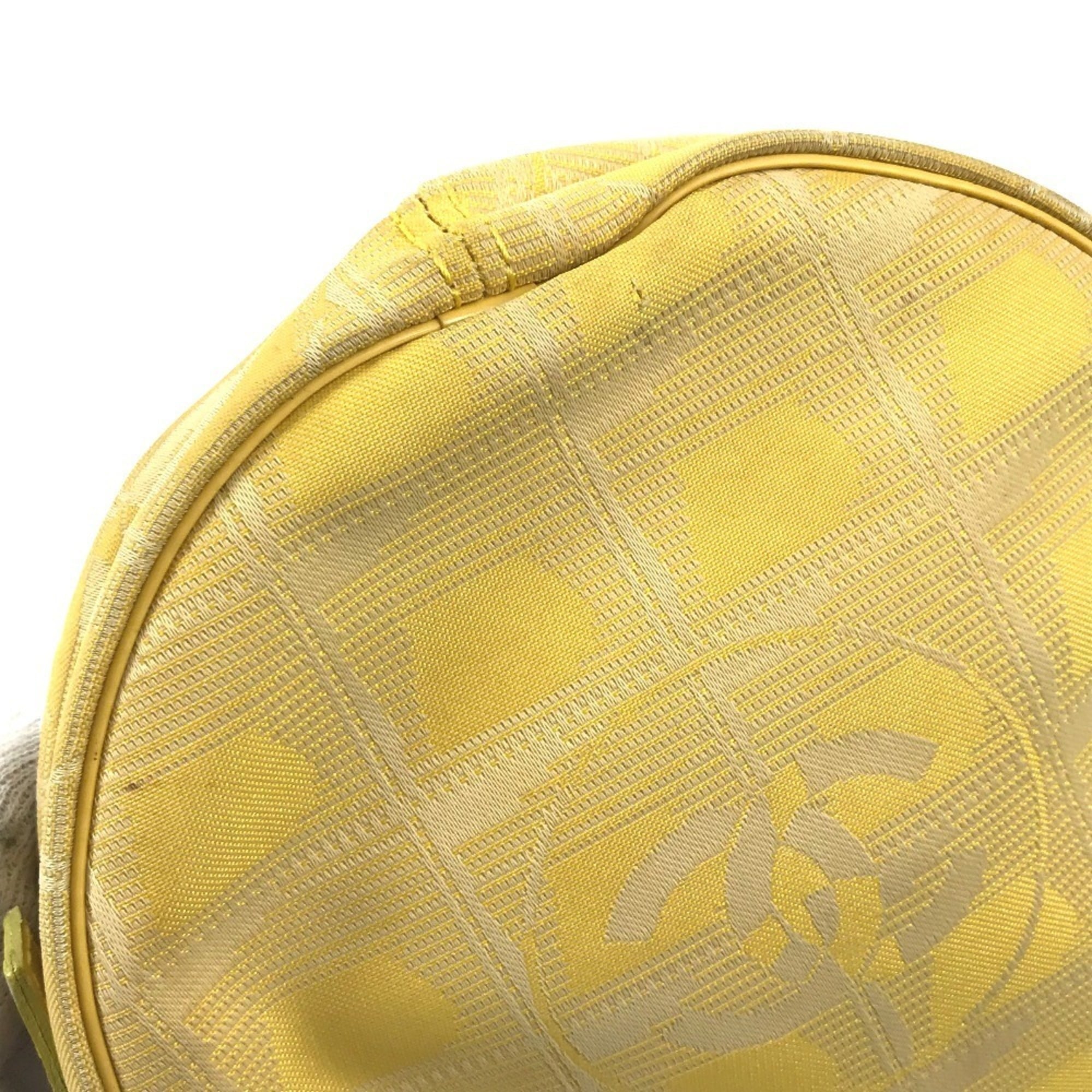 Chanel New Travel Line Yellow Nylon Pouch Wash Bag (Pre-Owned)