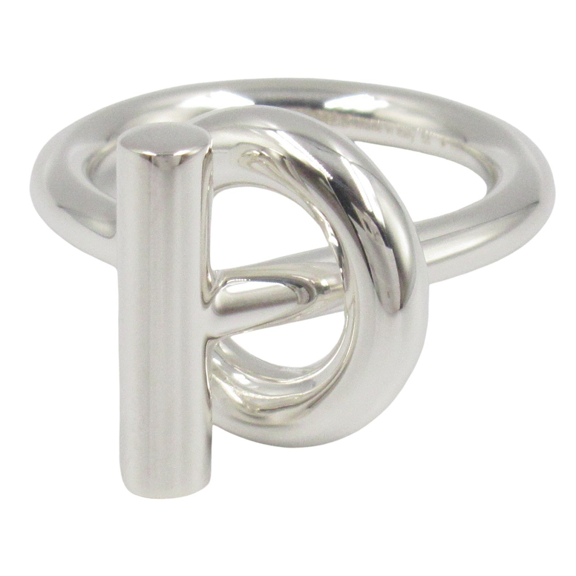 Hermes Silver Silver 925 Band Ring (Pre-Owned)