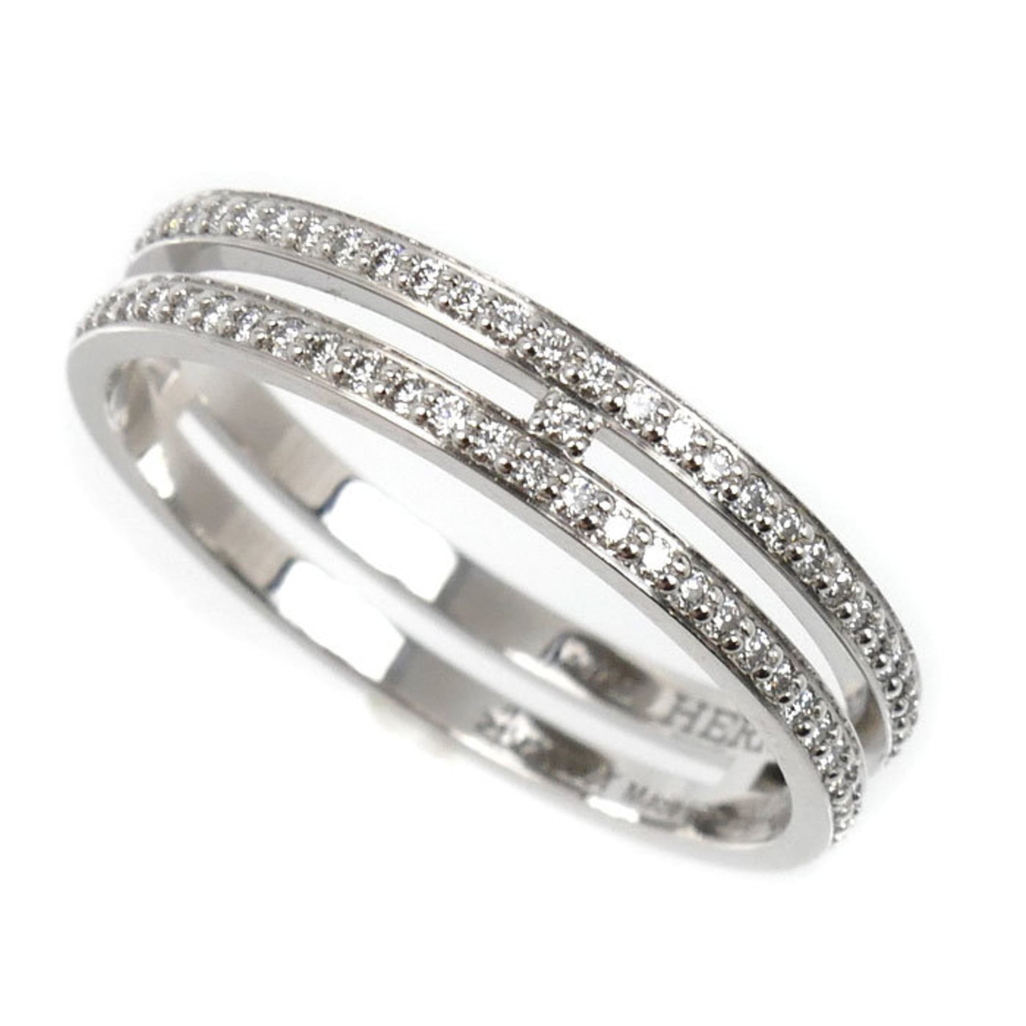 Hermes White Gold (18K) Band Ring (Pre-Owned)