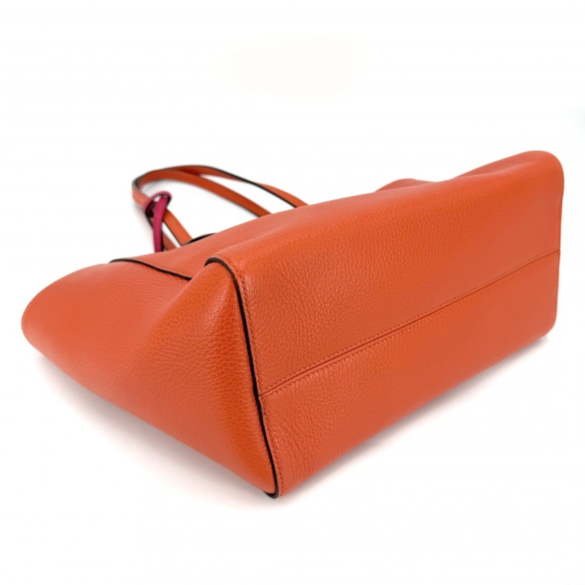 Gucci Orange Pink Leather Handbag Tote Bag (Pre-Owned)