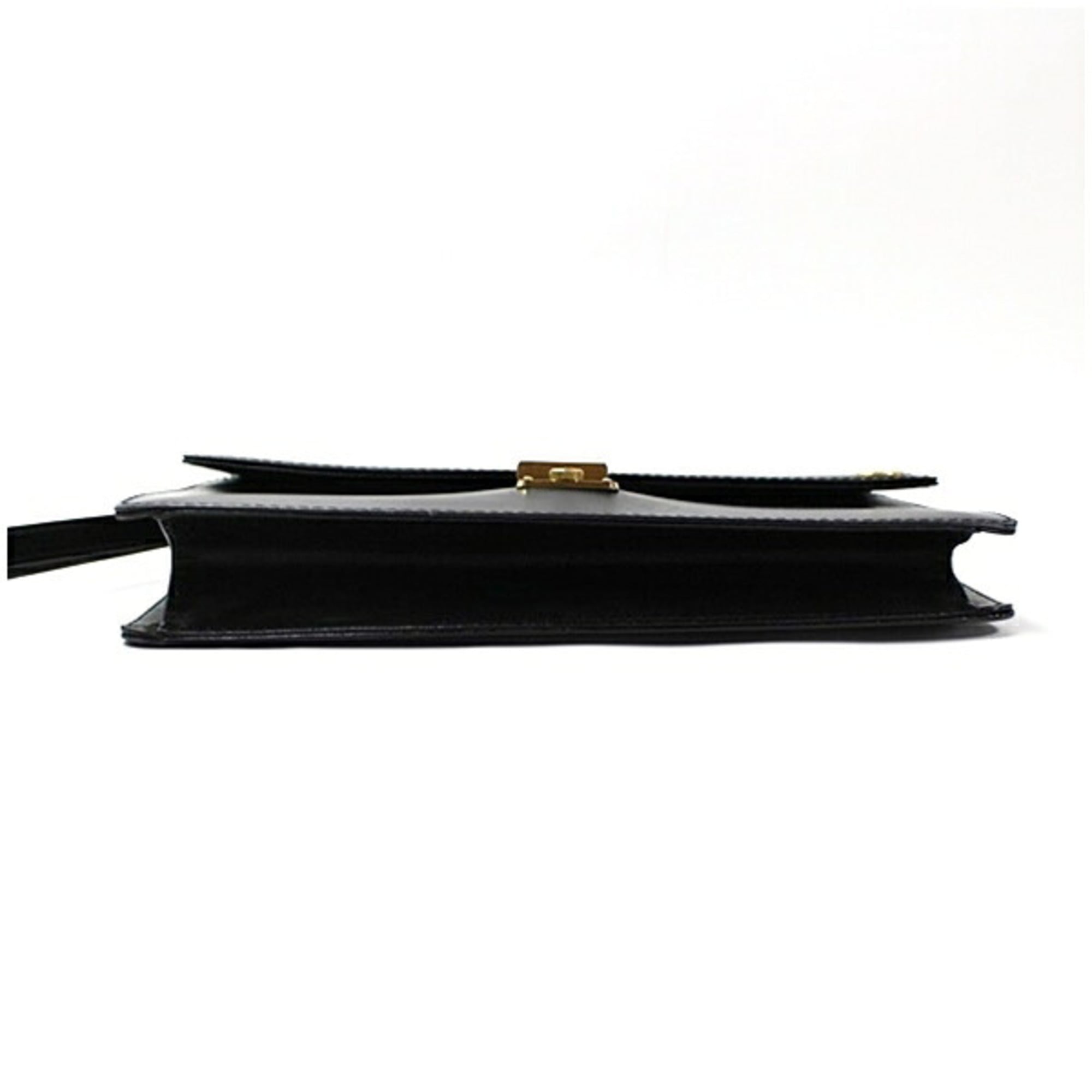 Dunhill Beige Black Leather Clutch Bag (Pre-Owned)