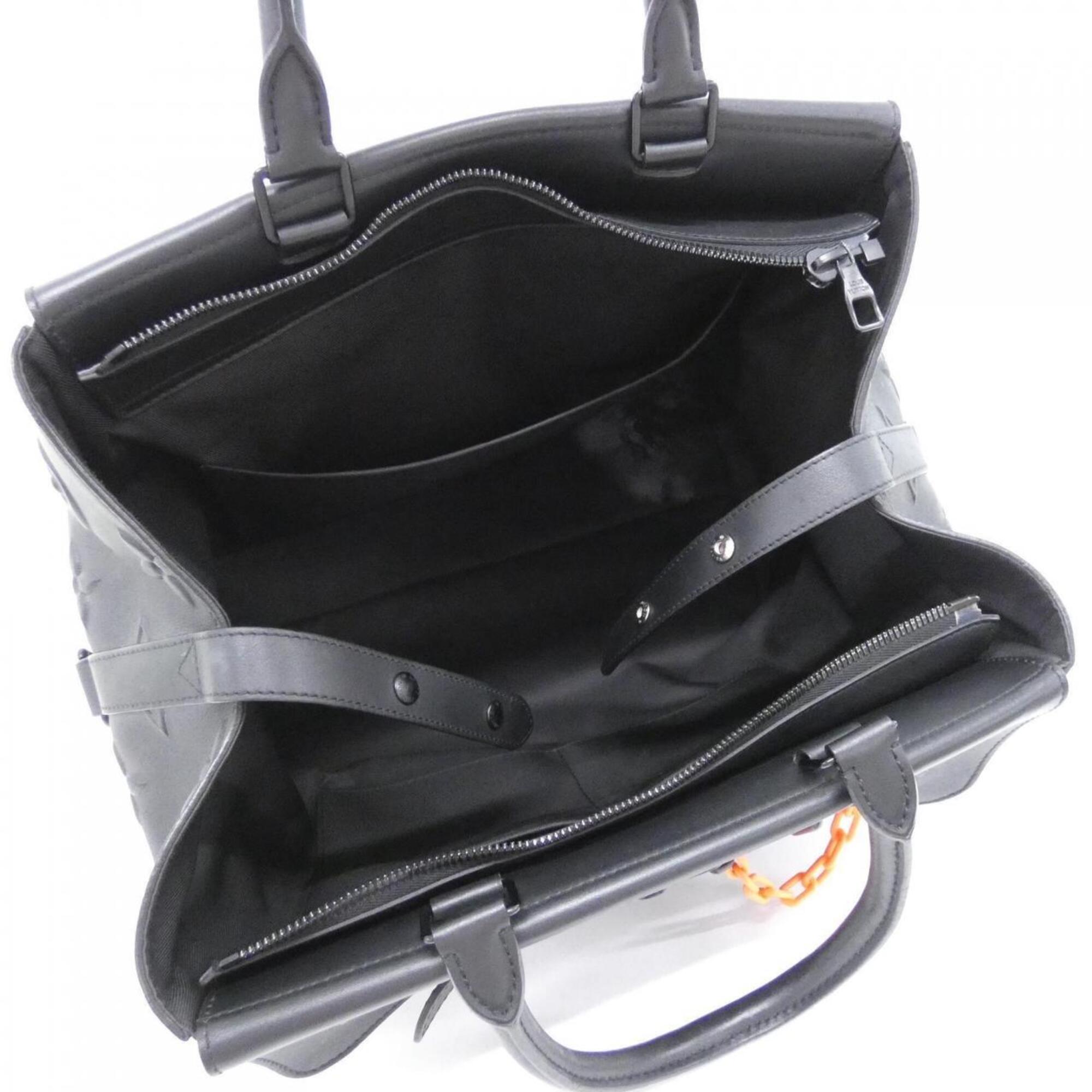 Louis Vuitton Black Leather Handbag (Pre-Owned)