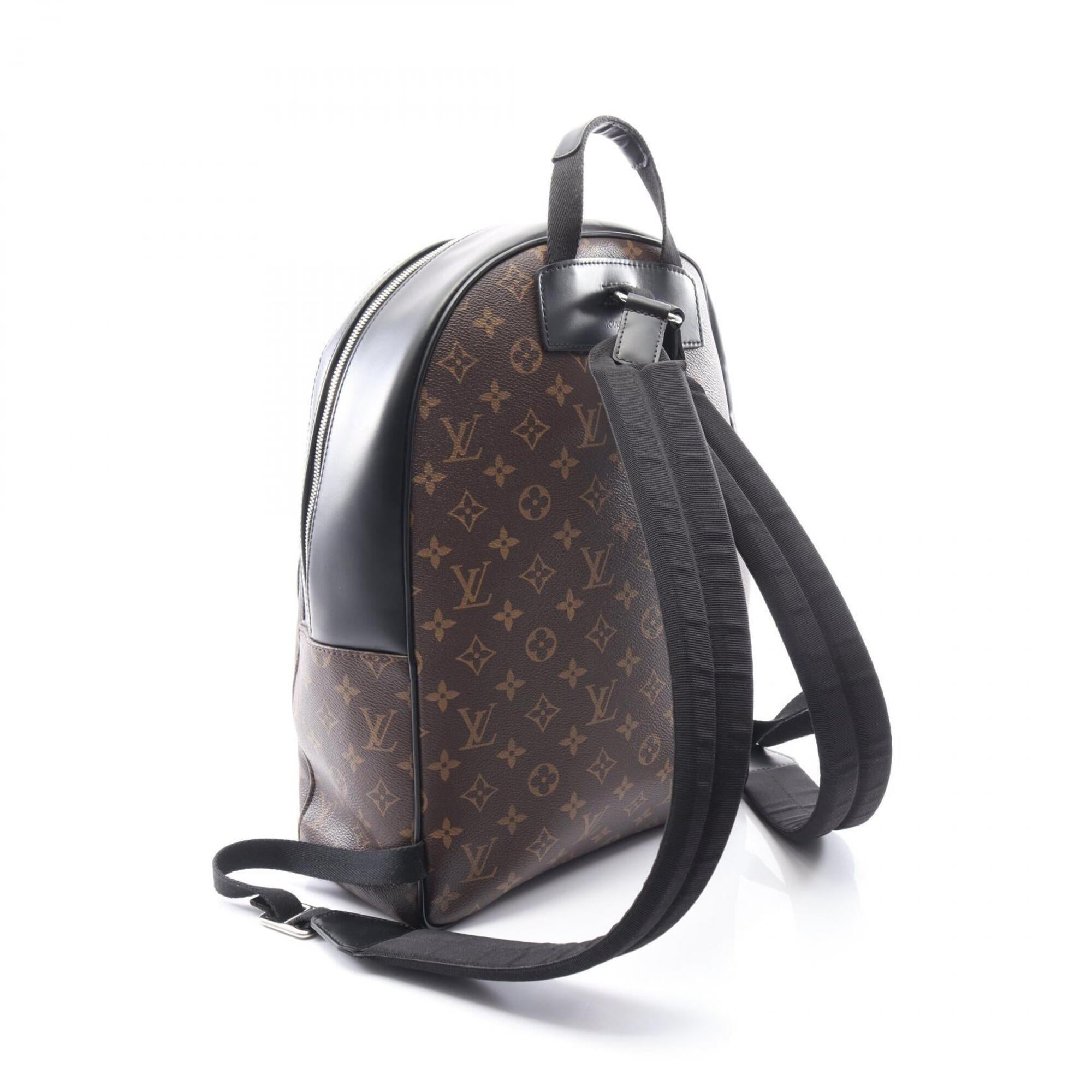 Louis Vuitton Black Brown Monogram Macassar Coated Canvas Leather Backpack (Pre-Owned)