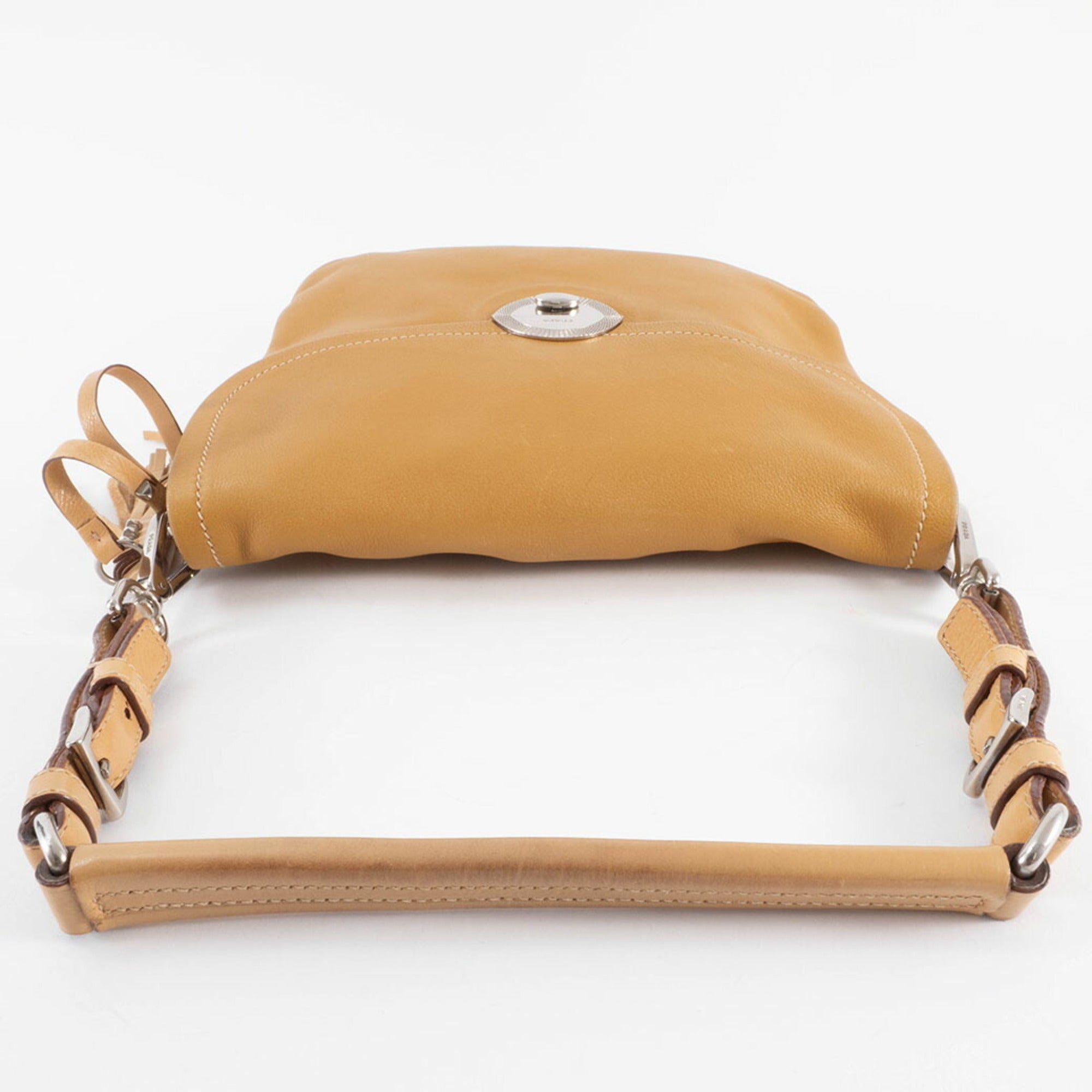 Prada Camel Leather Shoulder Bag (Pre-Owned)