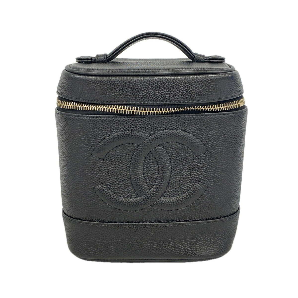 Chanel Black Grained Calfskin Vanity Bag (Pre-Owned)