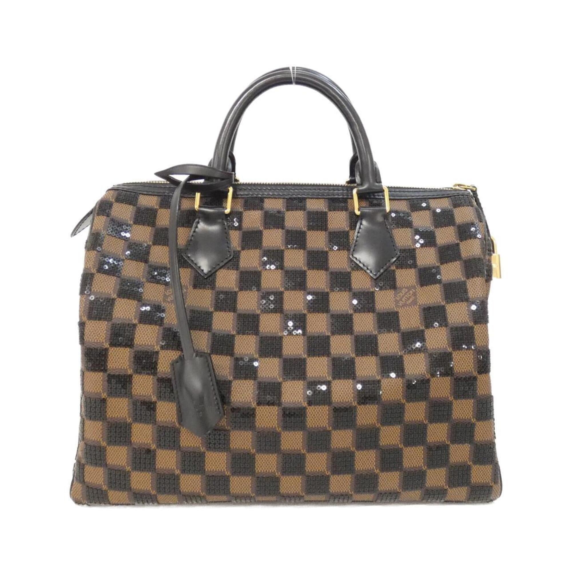 Louis Vuitton Black Ebene Coated Canvas Spangles Boston Bag (Pre-Owned)