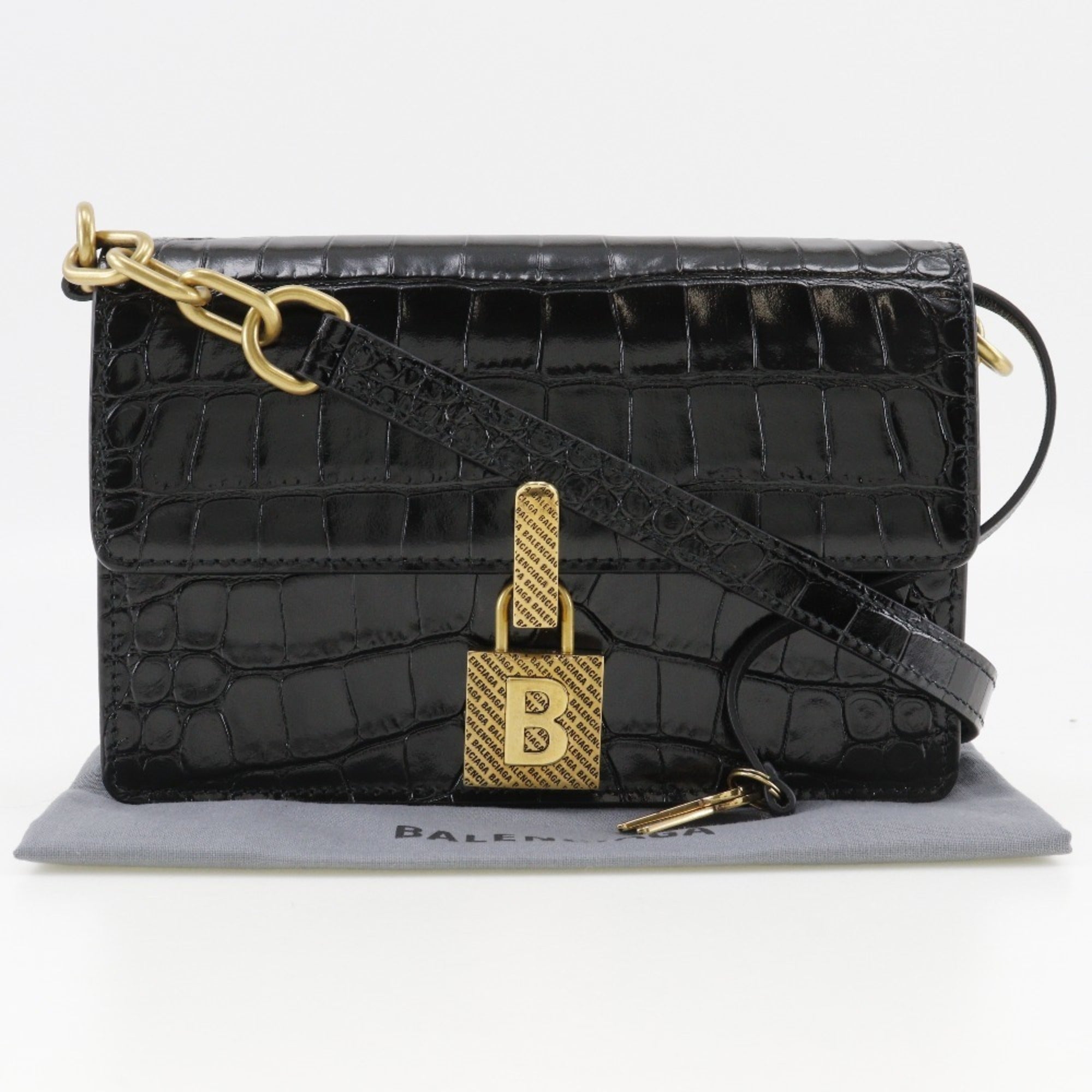 Balenciaga Black Leather Shoulder Bag (Pre-Owned)