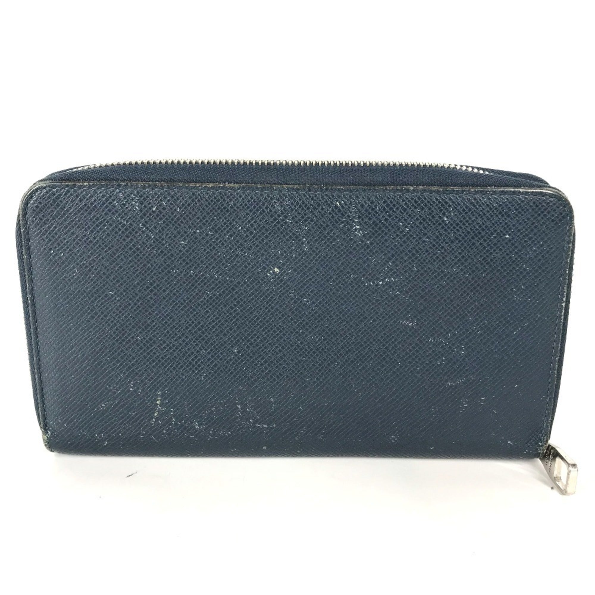 Louis Vuitton Taiga Blue Taiga Leather Long Wallet (Bi-Fold) (Pre-Owned)