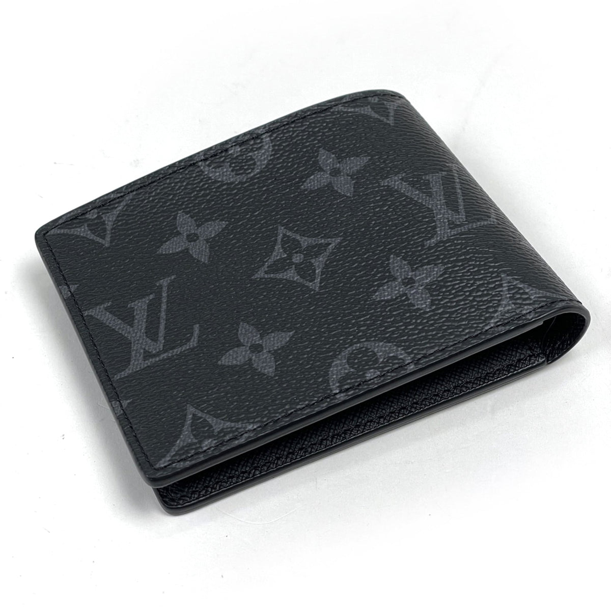 Louis Vuitton Black Noir Monogram Eclipse Wallet (Bi-Fold) (Pre-Owned)