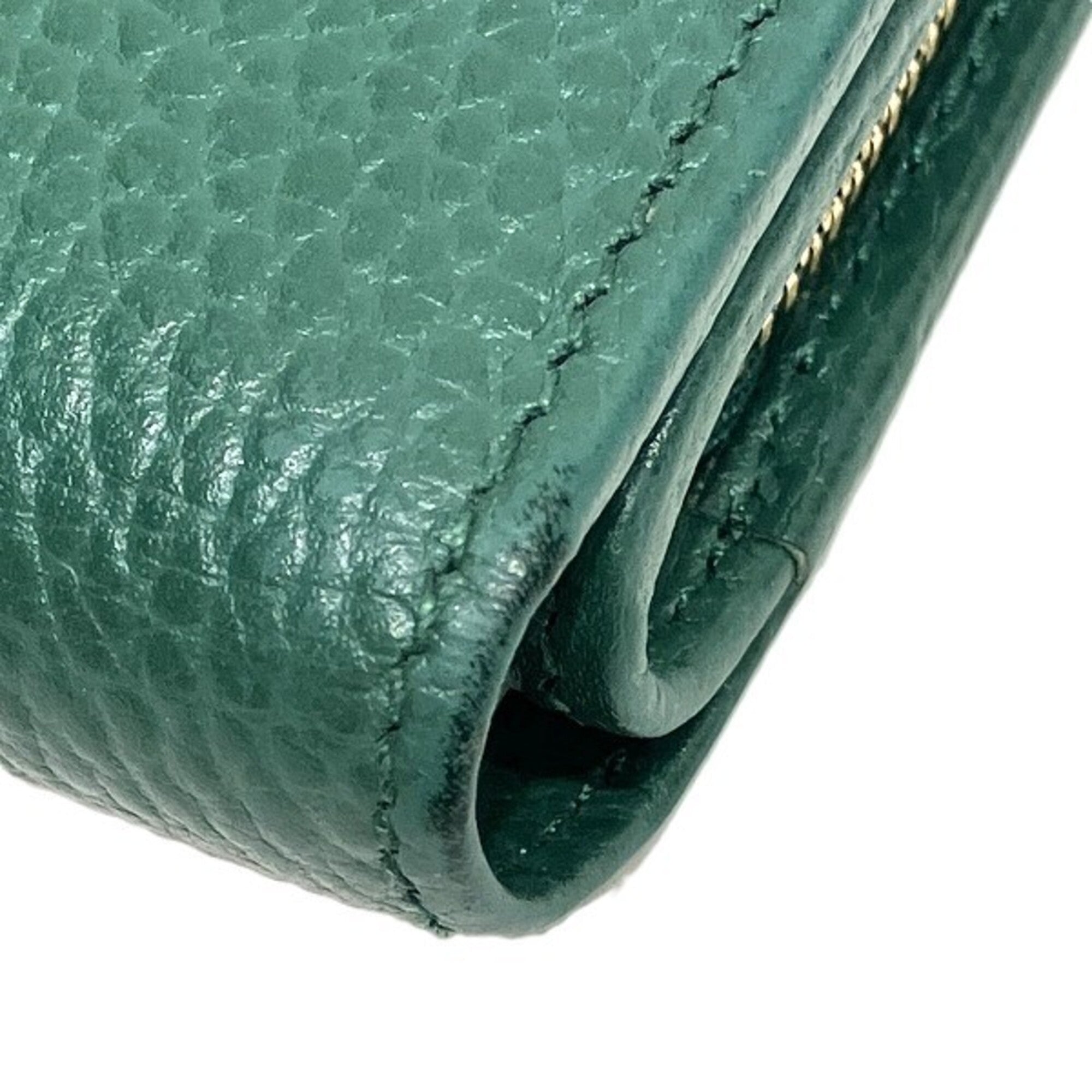 Gucci Green Leather Wallet (Bi-Fold) (Pre-Owned)
