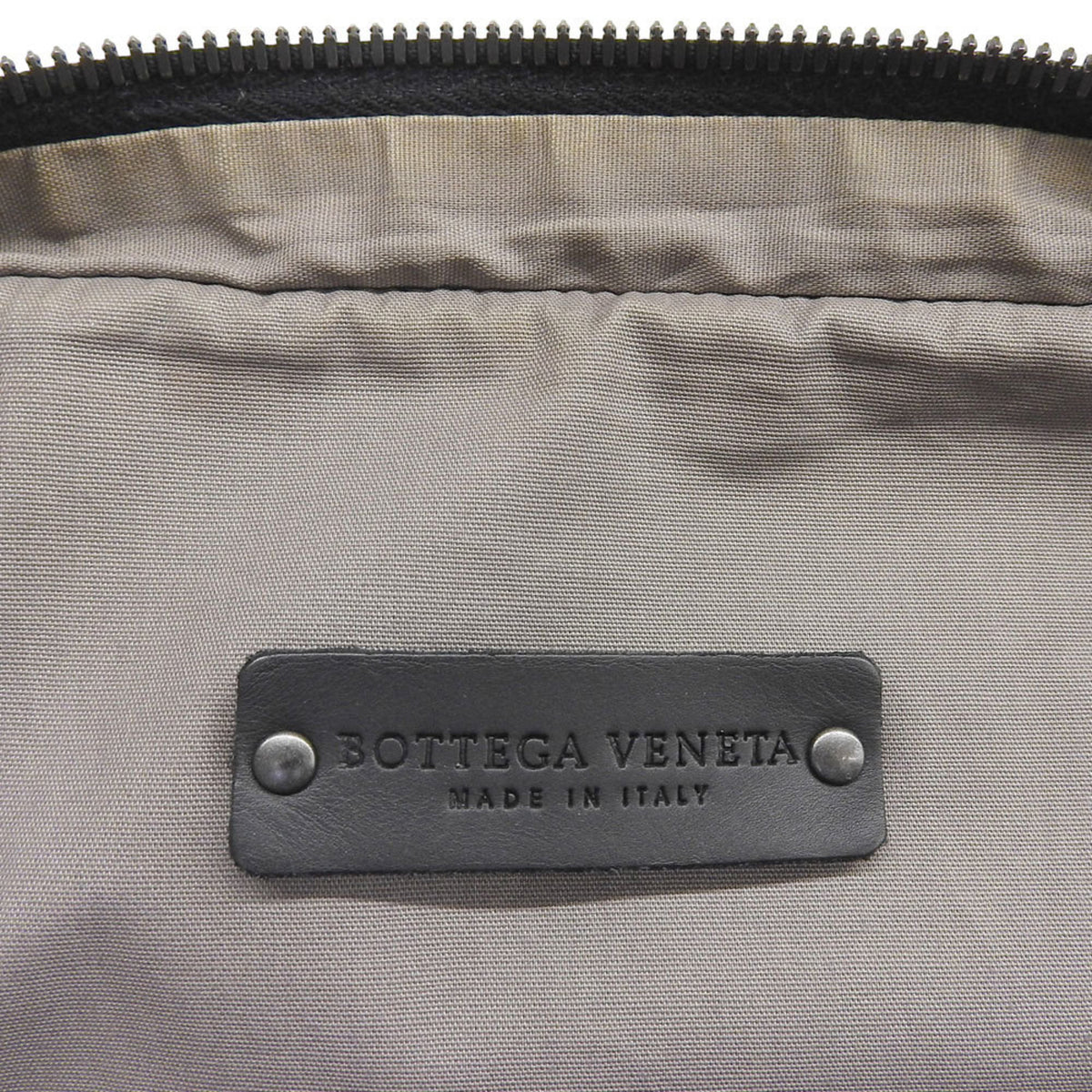 Bottega Veneta Black Leather Canvas Sling Bag (Pre-Owned)