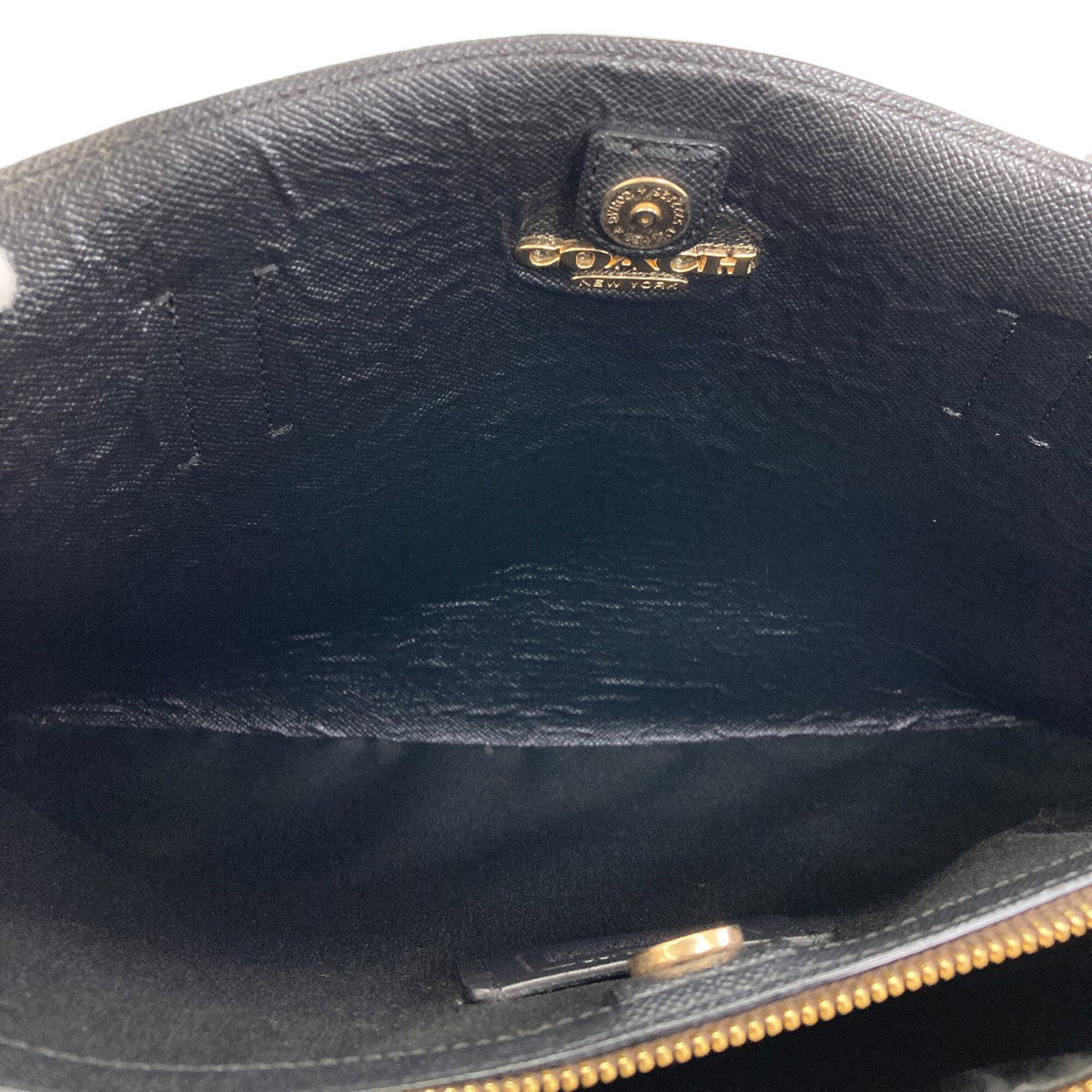 Coach Signature Black Dark Brown Signature Line Tote Bag (Pre-Owned)