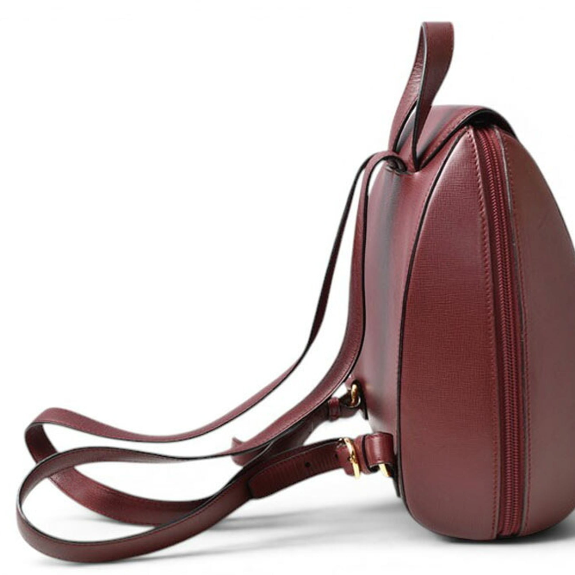 Cartier Bordeaux Leather Backpack (Pre-Owned)