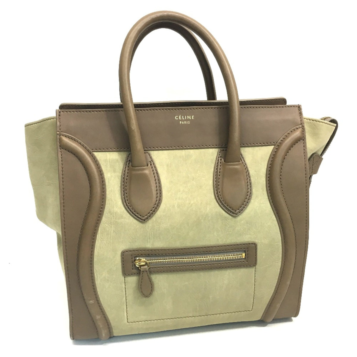 Celine Gray Leather Handbag (Pre-Owned)